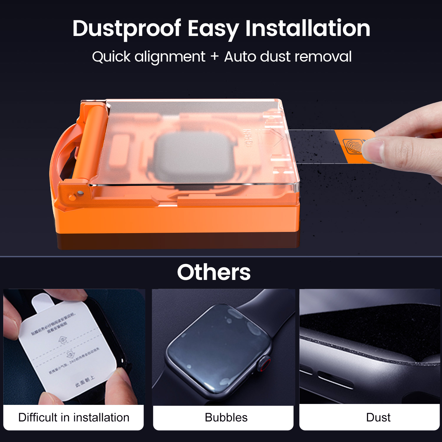 Apple Watch Series 9 Screen Protector with Easy-install Magicbox