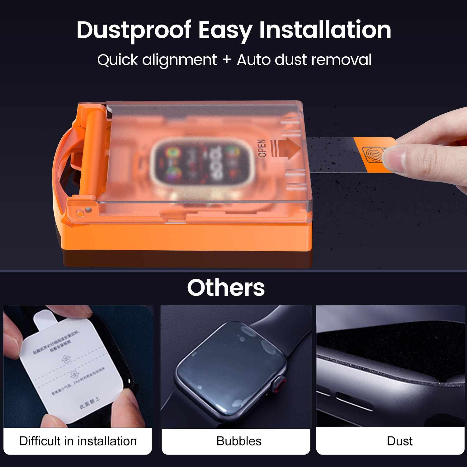 Apple Watch Ultra 3 Screen Protector 2 Pack with Easy-install Tool detail