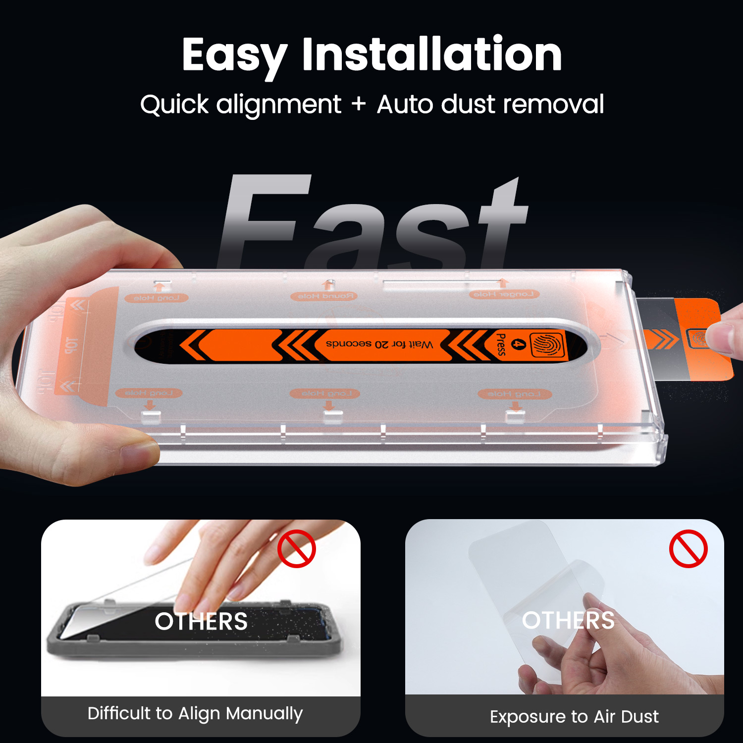 Galaxy S24 Ultra Glass Screen Protector with Easy-install Magicbox