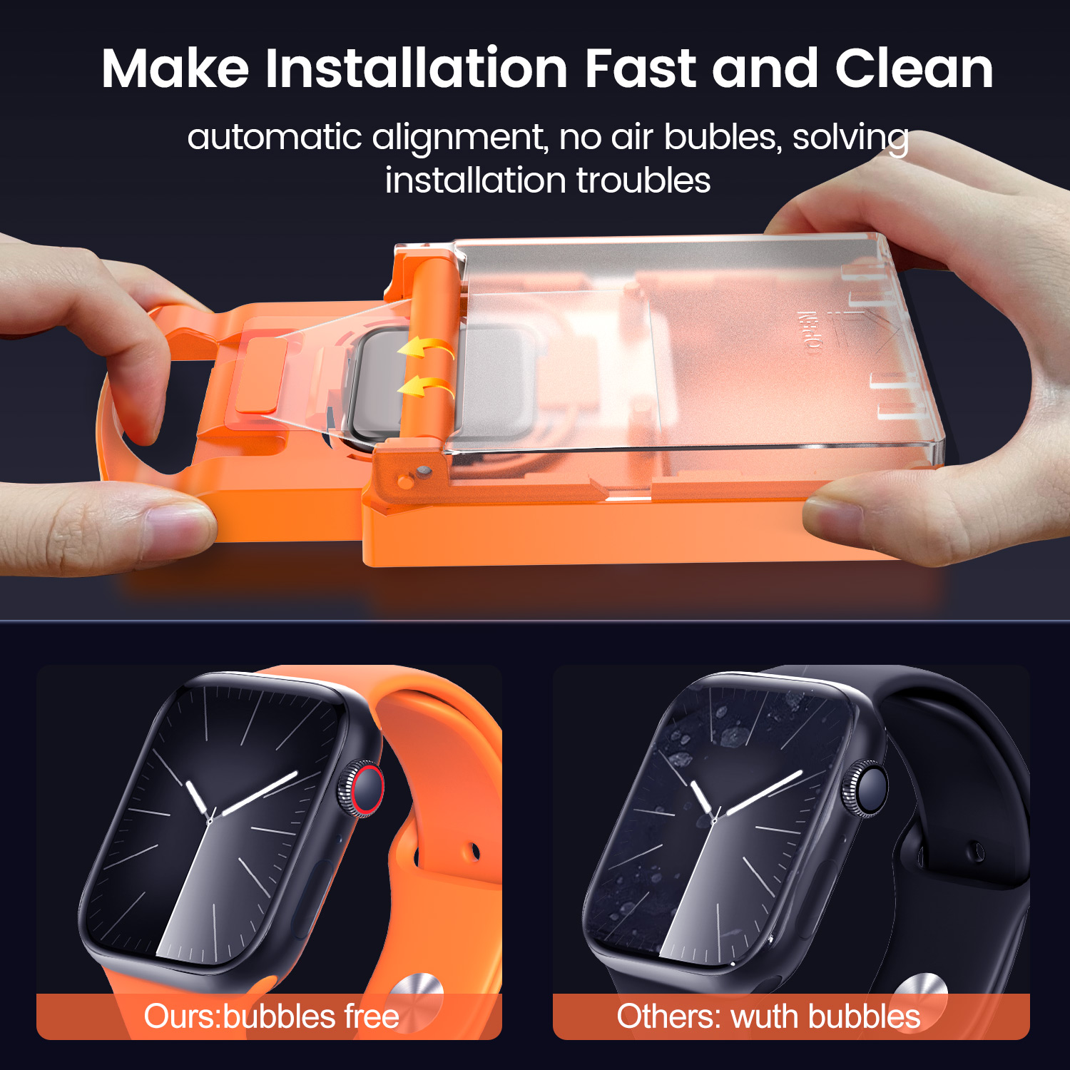 Apple Watch Series 9 Screen Protector with Easy-install Magicbox