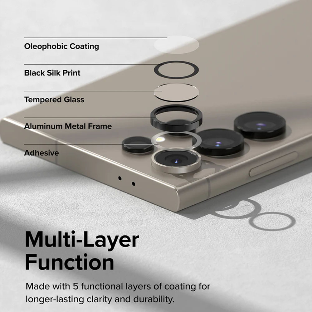 Galaxy S24 Ultra Metal Camera Lens Protector with Tray product details