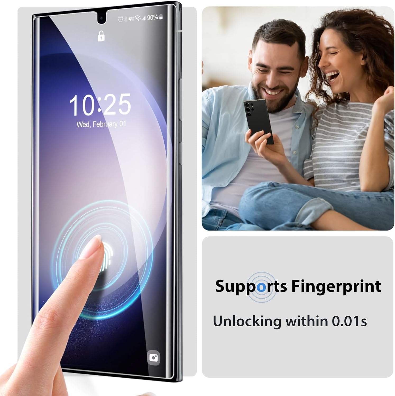 Samsung Galaxy S22 Ultra/S23 Ultra Screen Protector with Easy-install Box