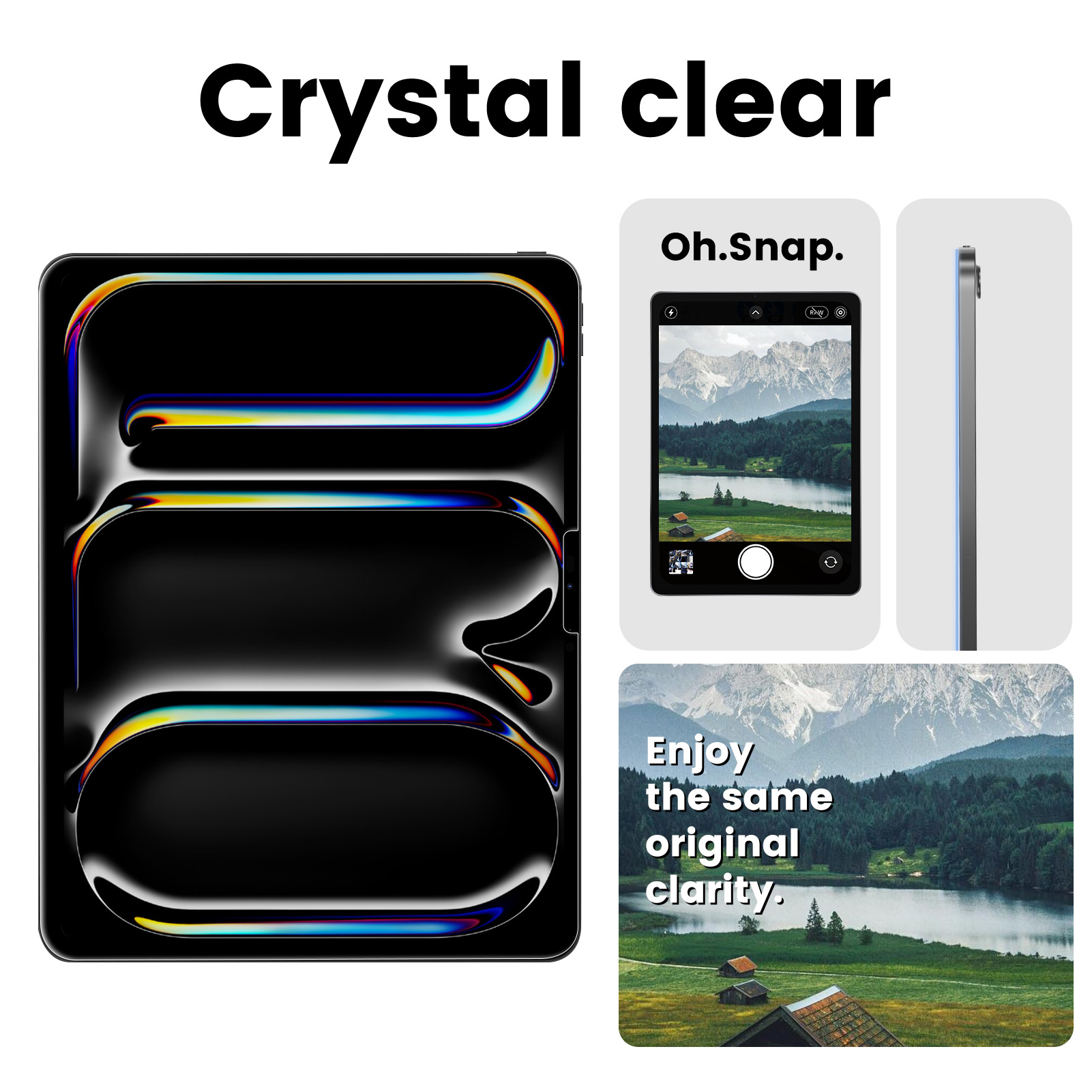 iPad Pro 2024 HD Screen Protector with Easy-install Tray