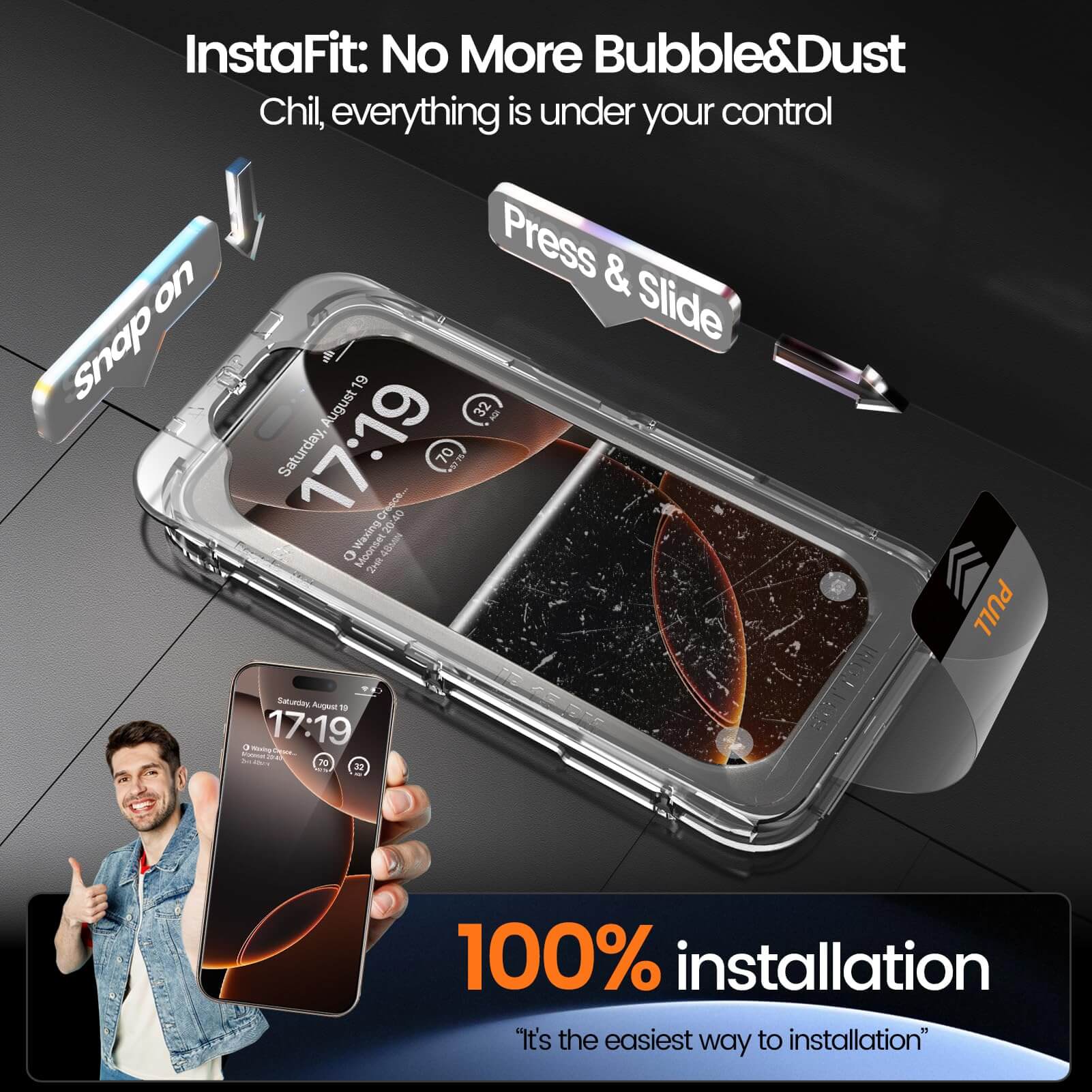 iPhone 16 Pro Max Privacy Screen Protector 2 Pack product details