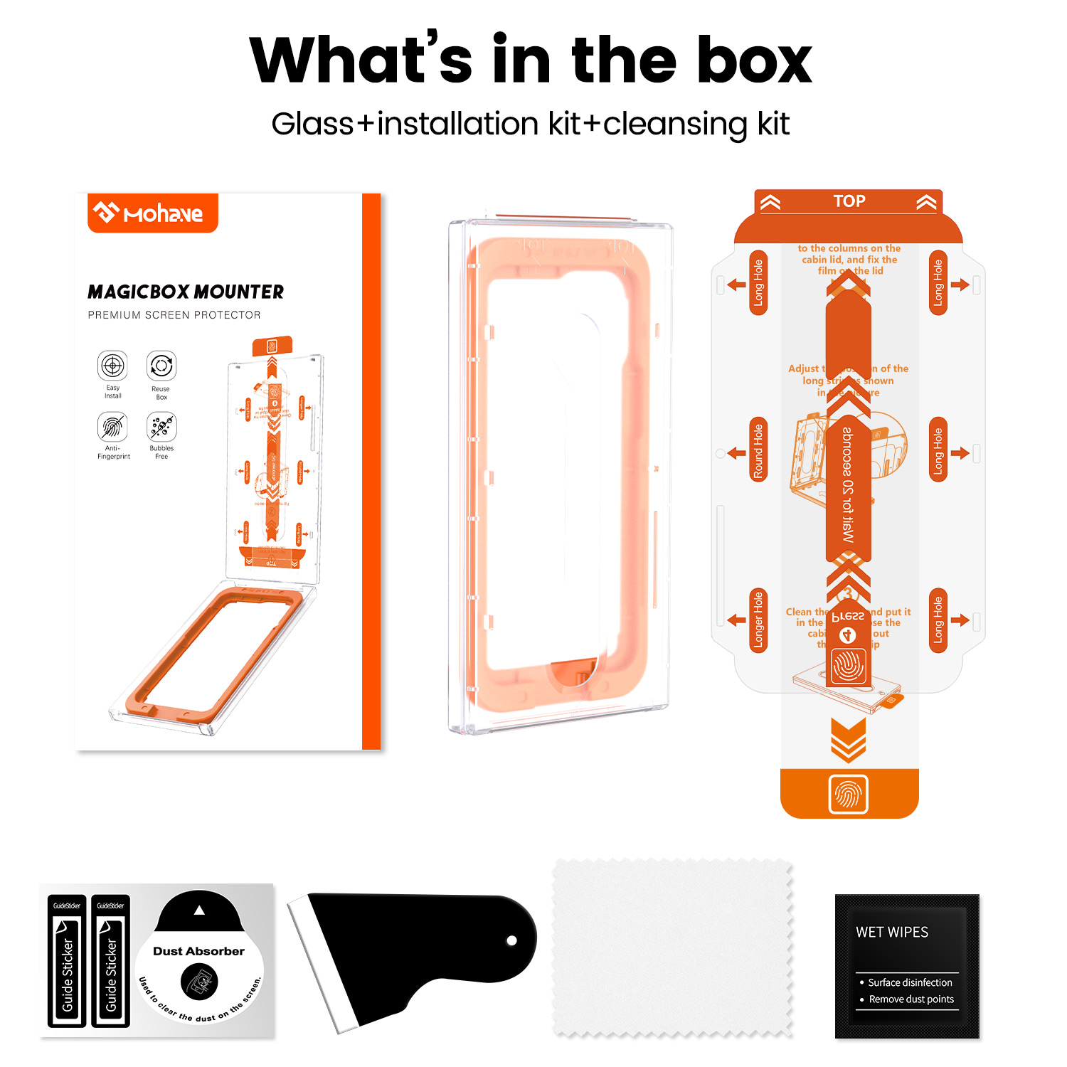 Easy-install Glass Screen Protector for iPhone 15 Series