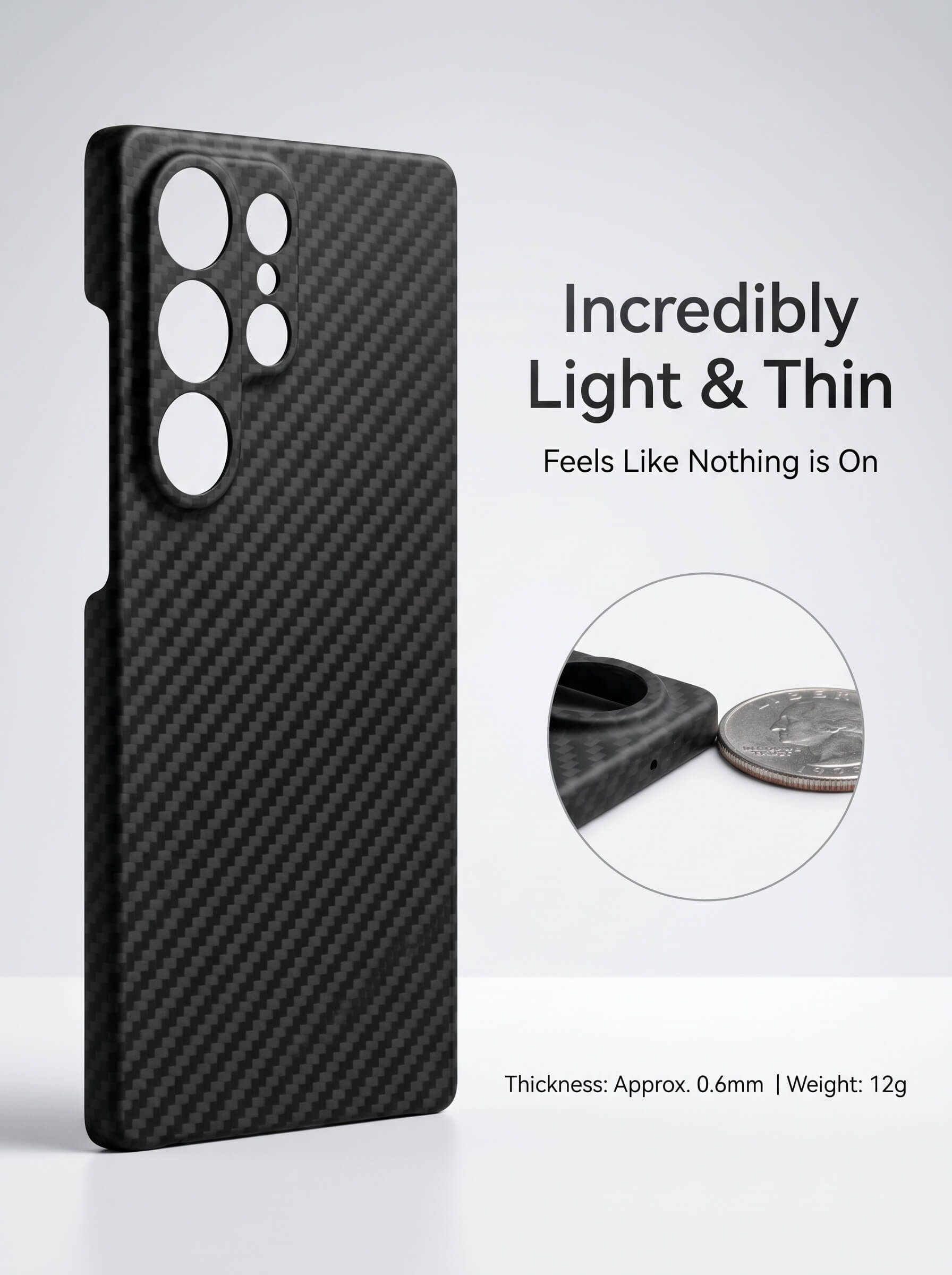 Carbon Fiber Phone Case for Galaxy S26 Ultra