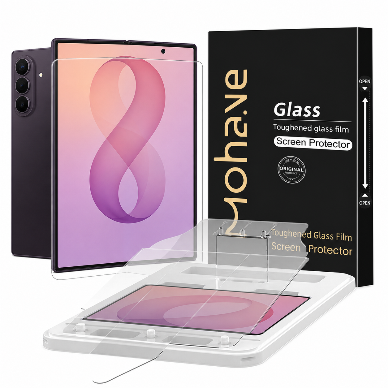 MOHAVE Galaxy Z Fold8 Ultra inner screen protector kit with installation tray
