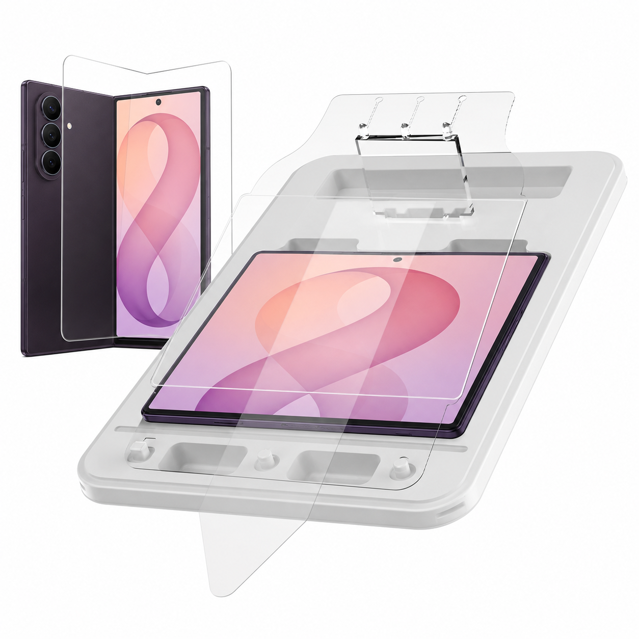 Galaxy Z Fold8 Ultra inner screen protector with dust-free installation tray