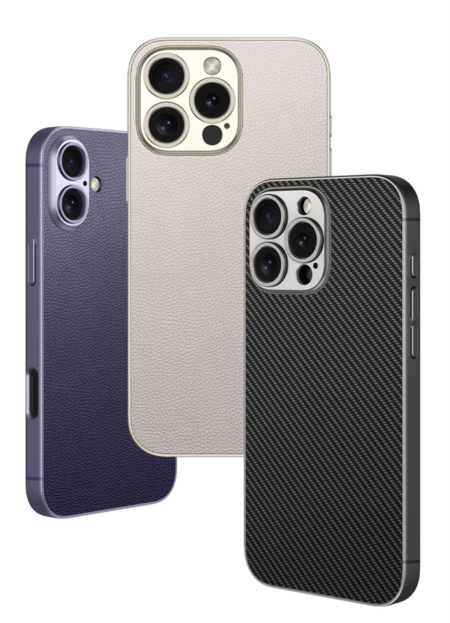 iPhone 16 Metal Leather Case detail