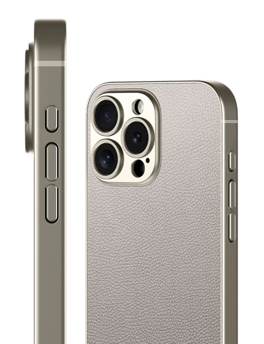 iPhone 16 Metal Leather Case product details