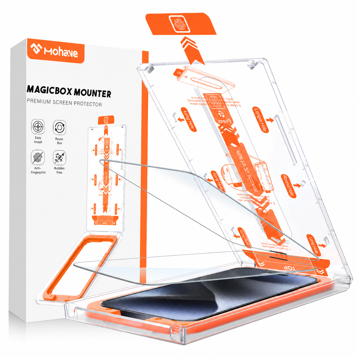 iPhone 18 Pro Max Ultra Clear screen protector with EZ Fit alignment box