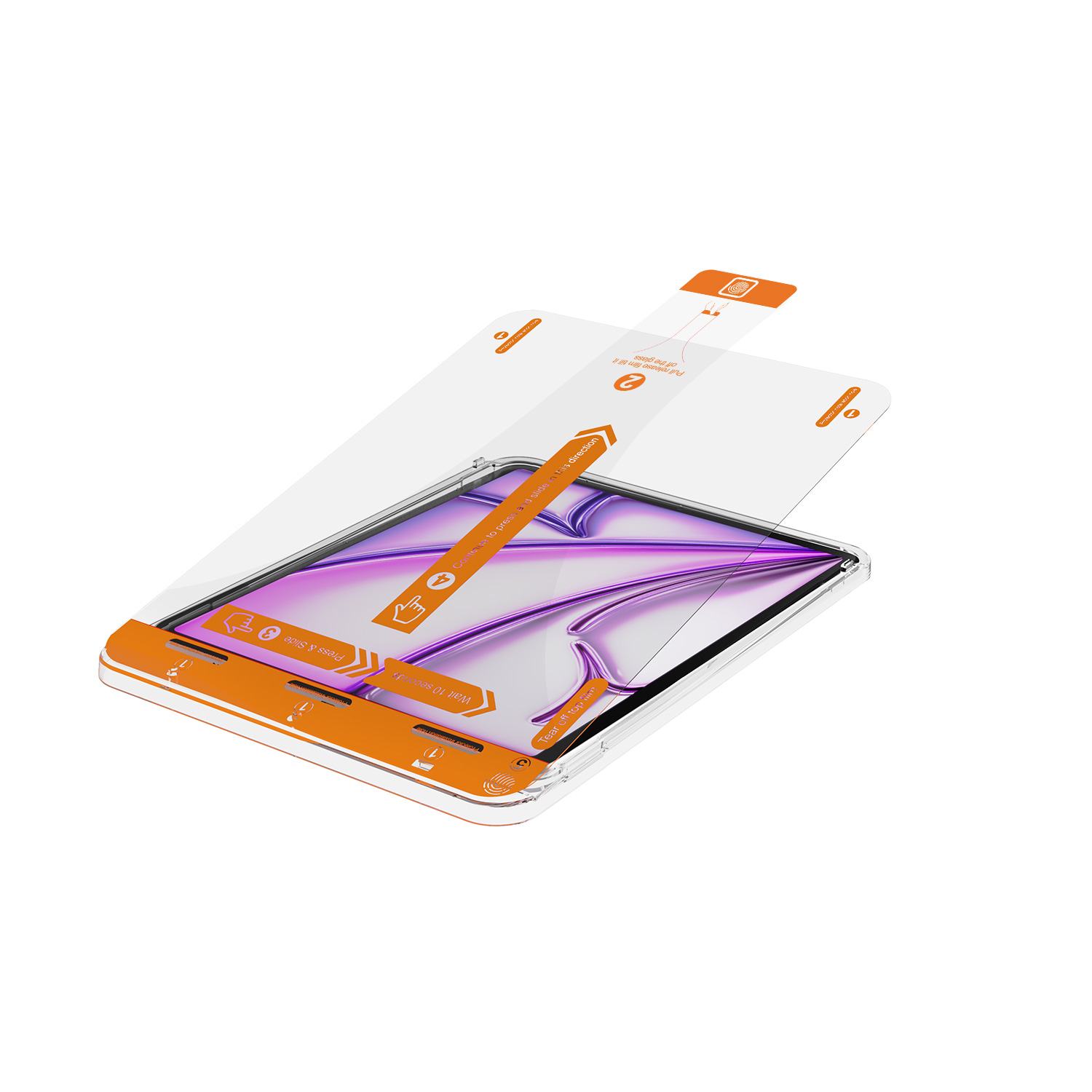 iPad Air 2024 HD Screen Protector 2 Pack installation and fit