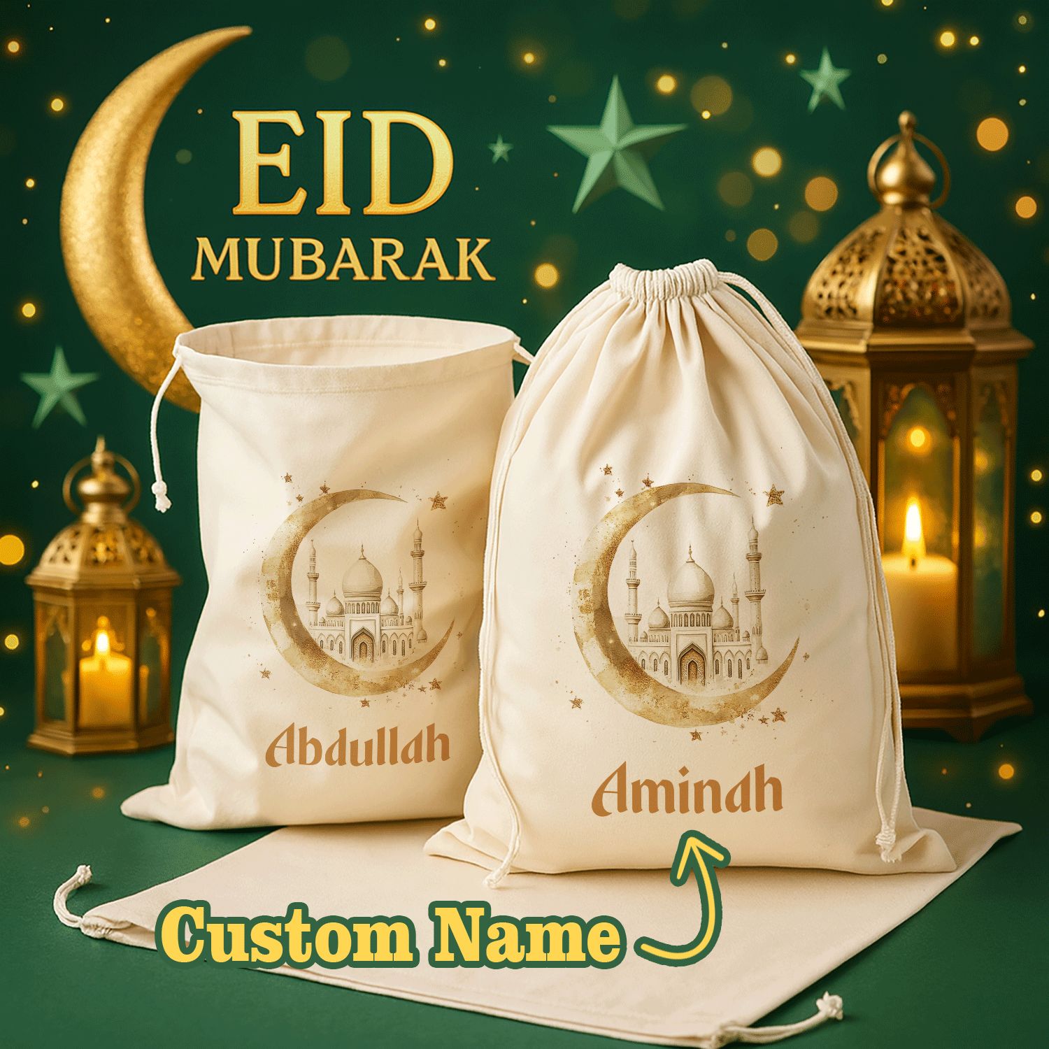 Personalized Eid Mubarak Gift Sacks