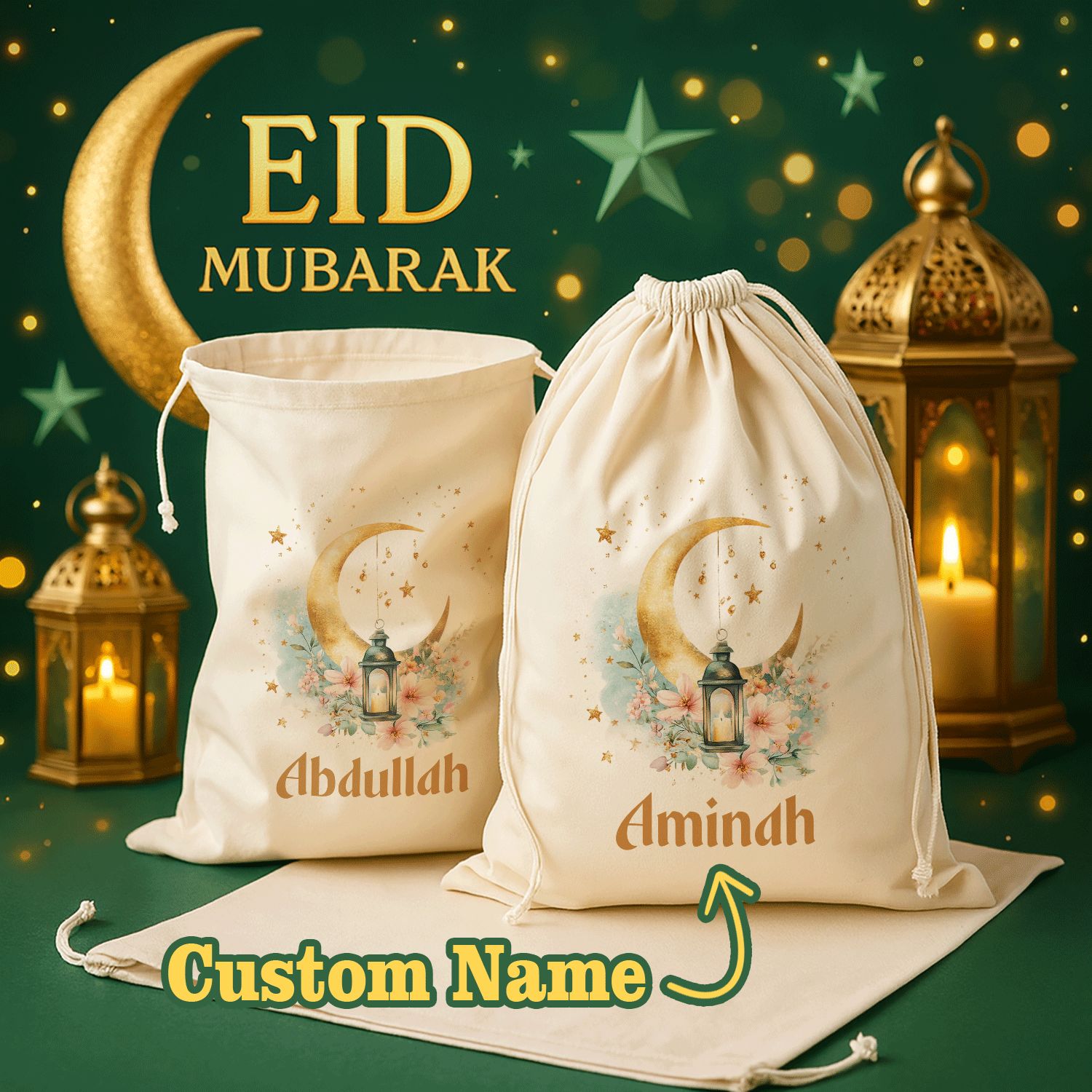 Personalized Eid Mubarak Gift Sacks