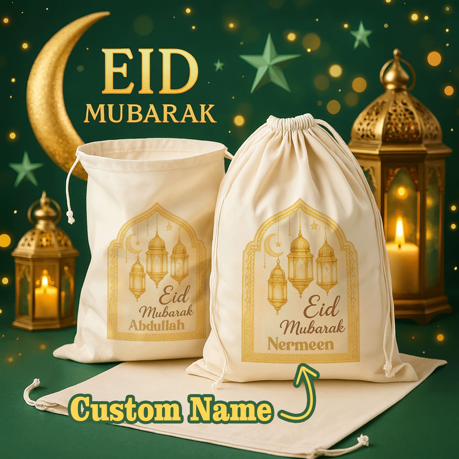 Personalized Eid Mubarak Gift Sacks