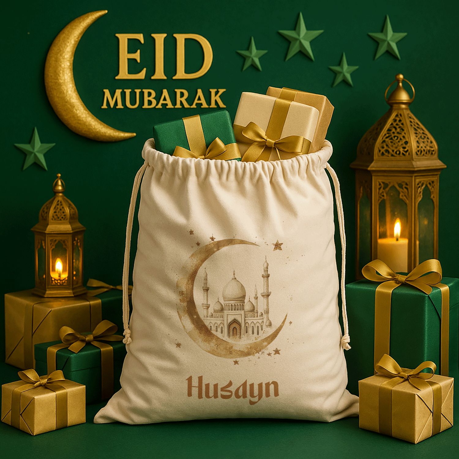 Personalized Eid Mubarak Gift Sacks