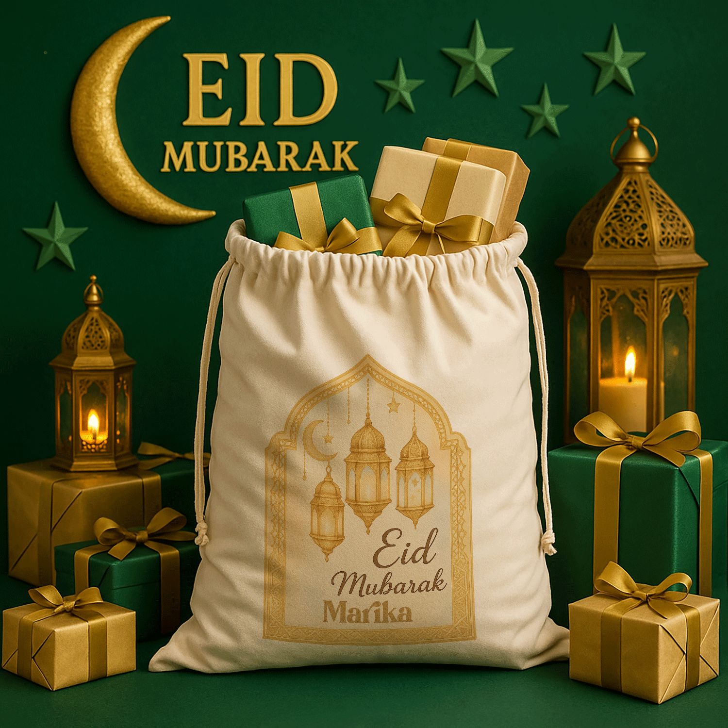Personalized Eid Mubarak Gift Sacks