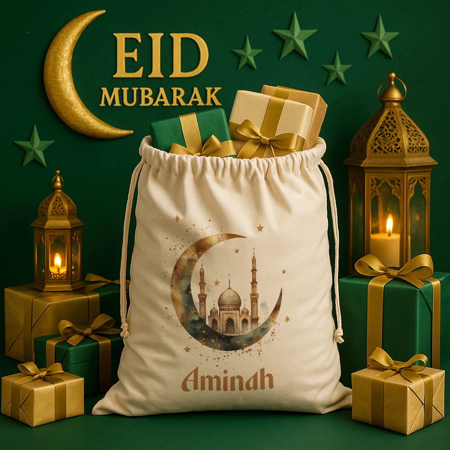 Personalized Eid Mubarak Gift Sacks