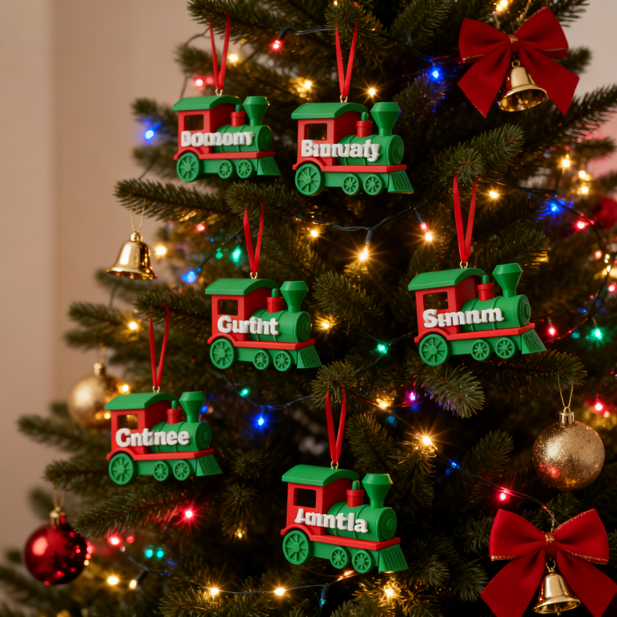 Personalized Christmas Train Ornament