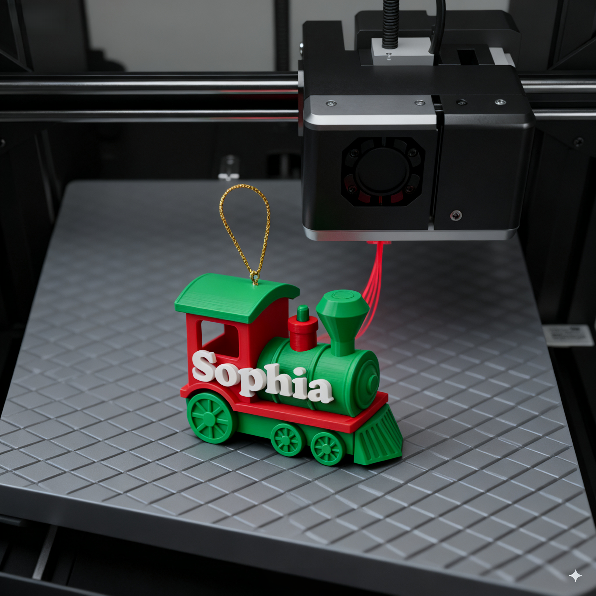 Personalized Christmas Train Ornament