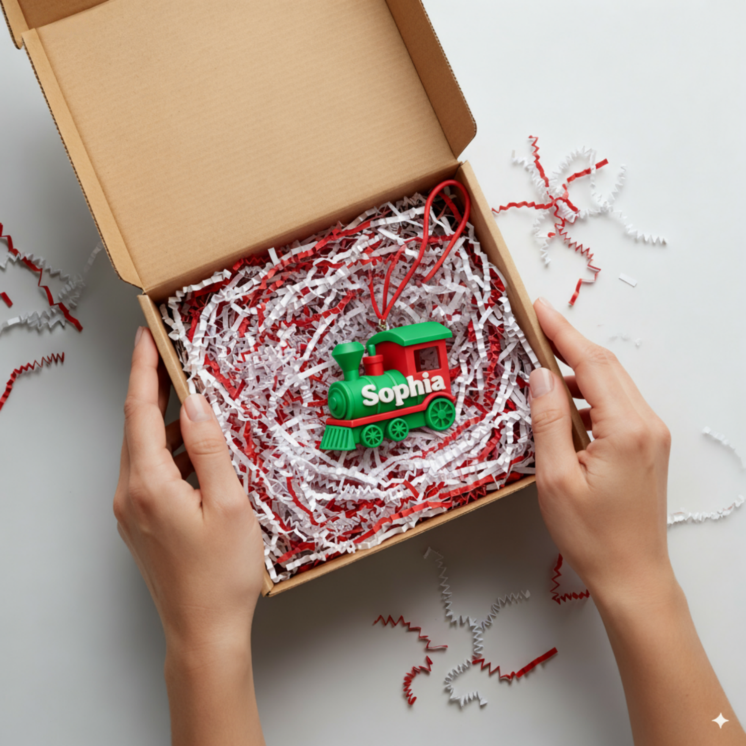 Personalized Christmas Train Ornament