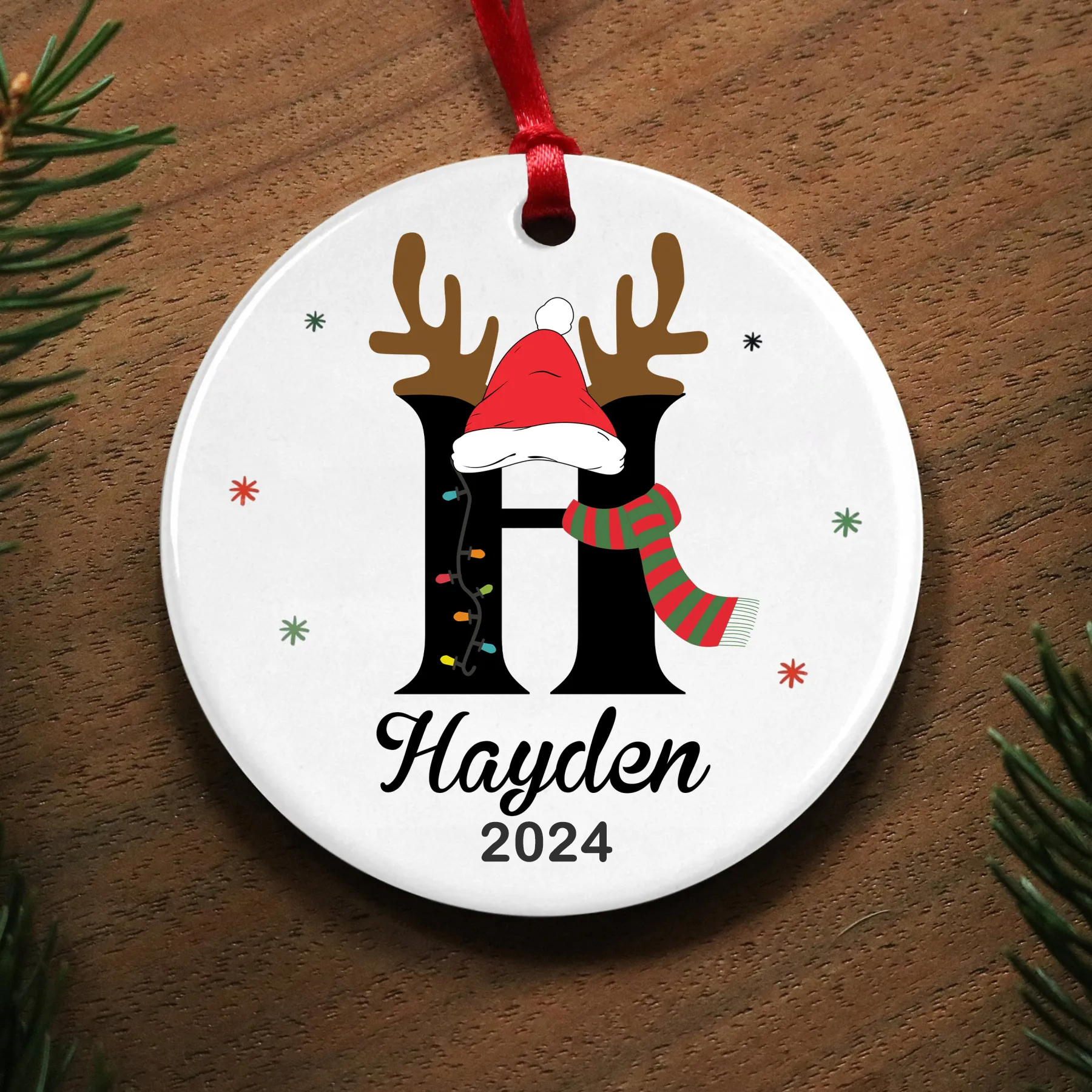 Personalized Letter Name Ornament
