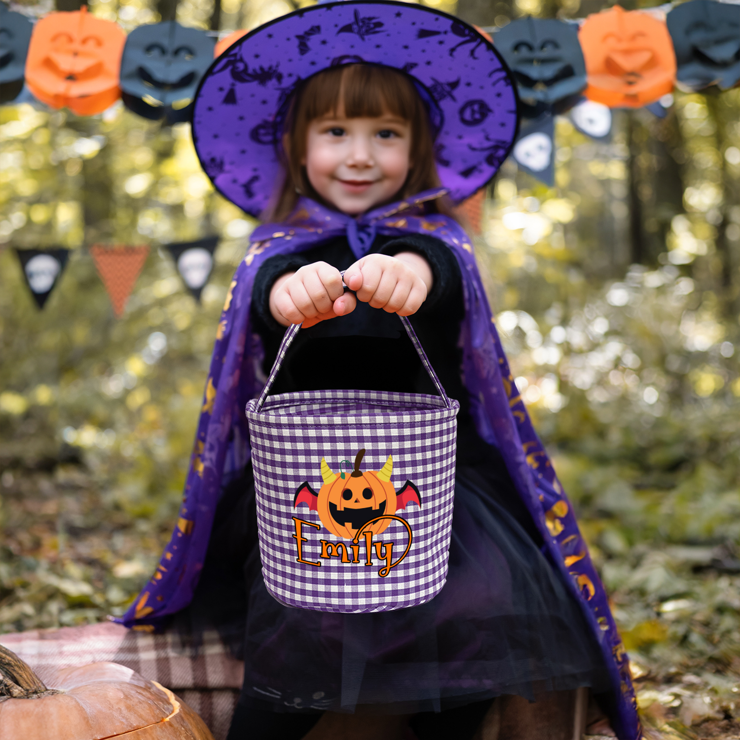 Personalized Halloween Trick or Treat Bag with Name