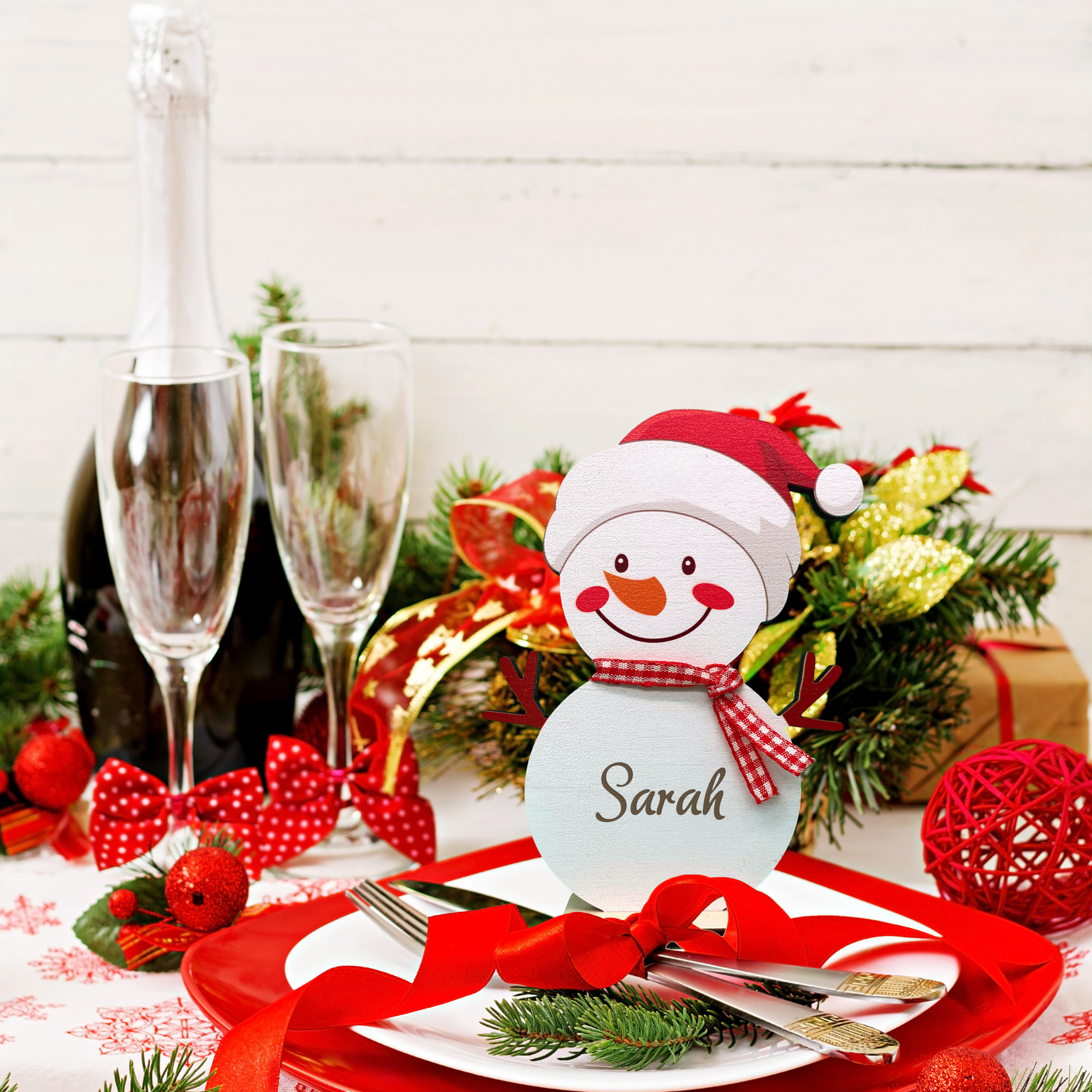 Personalized Freestanding Snowman