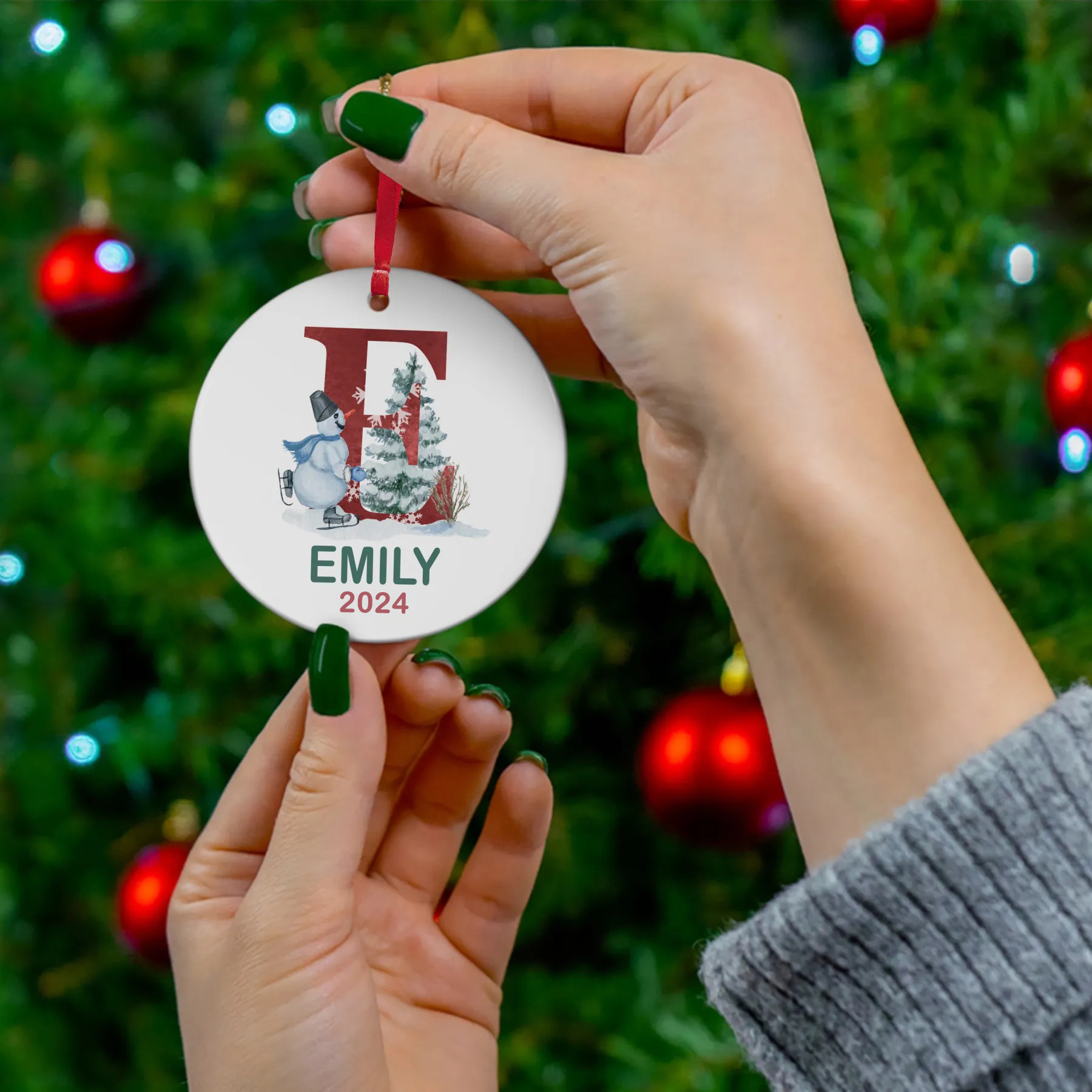 Personalized Initial Ornament Name