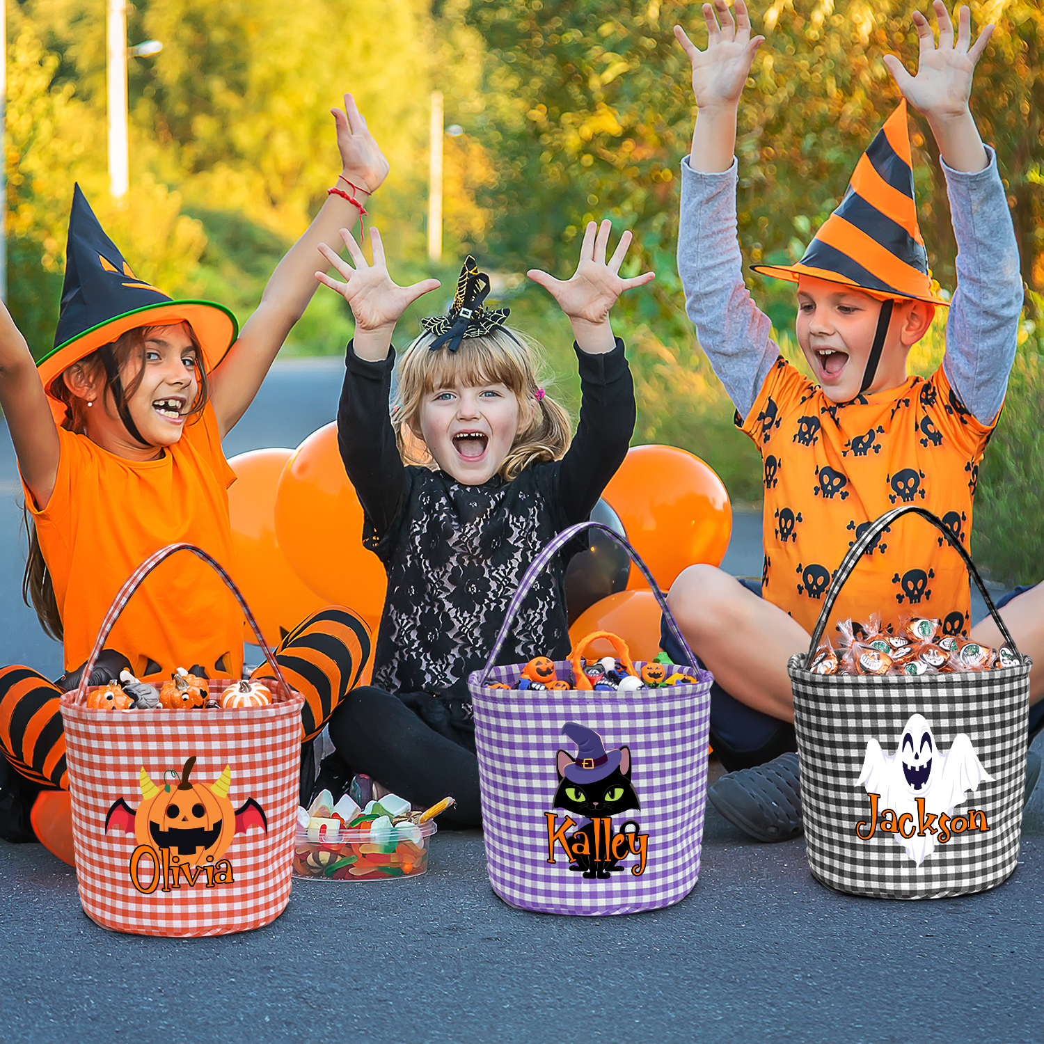 Personalized Halloween Trick or Treat Bag with Name