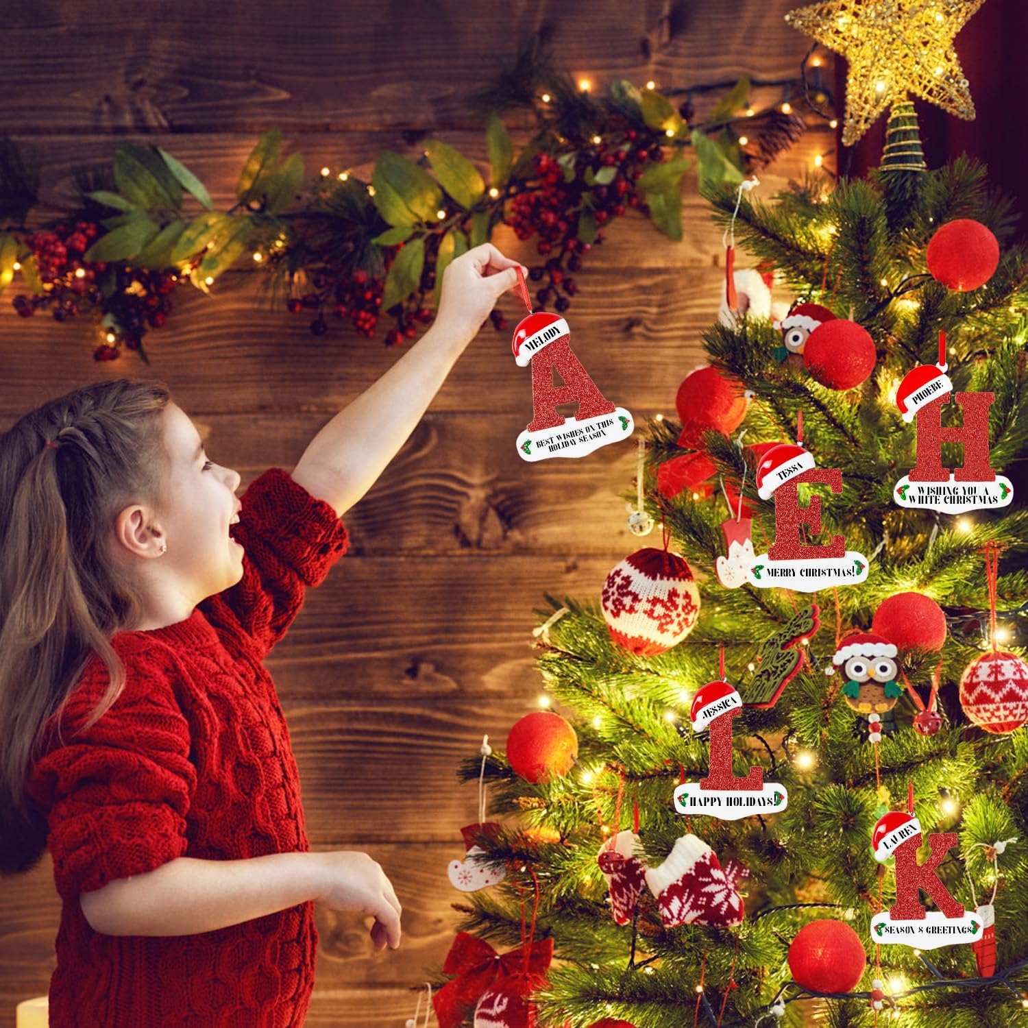 Personalized Letter Ornaments for Christmas Tree