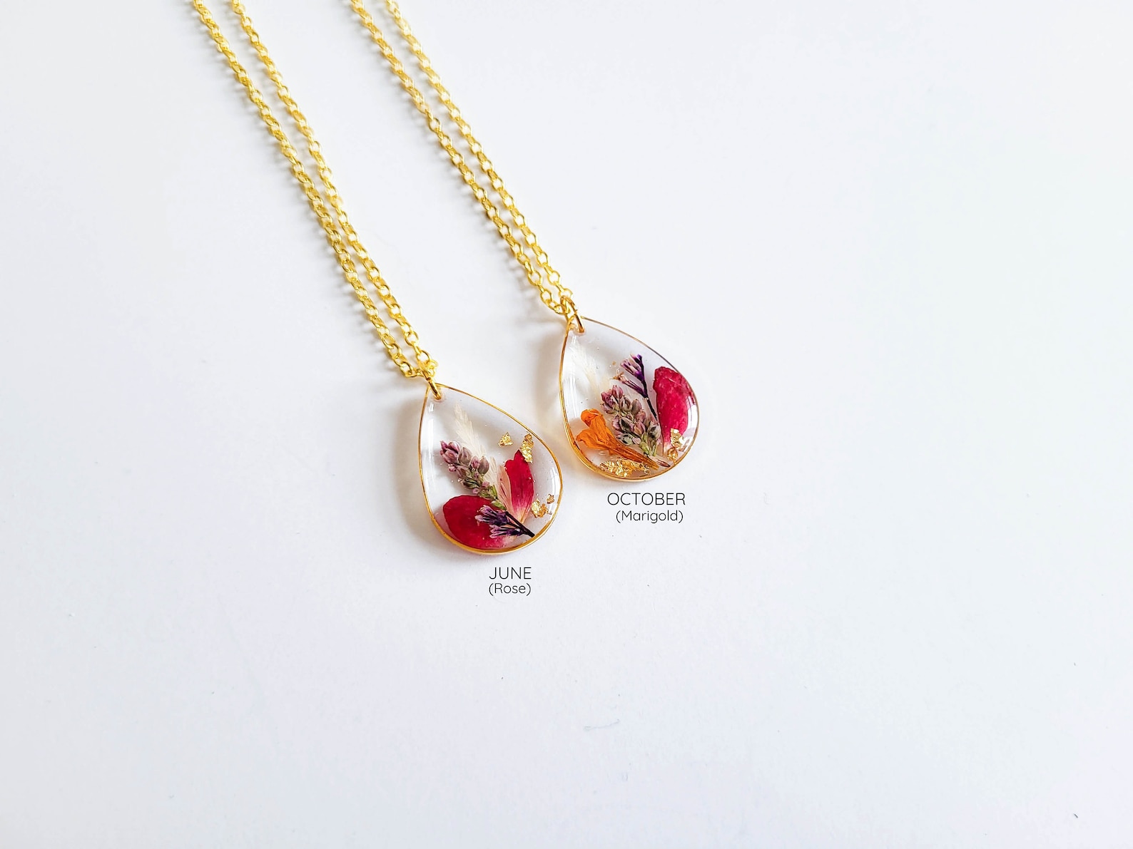 Birth Month Flower Necklace