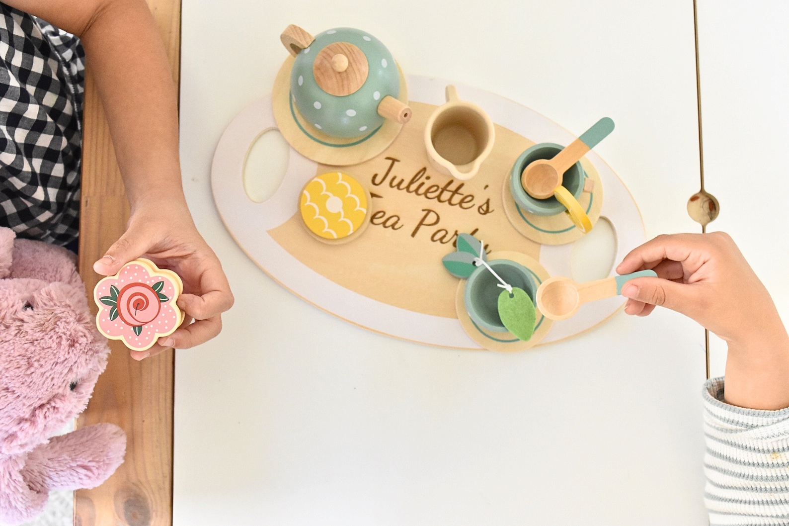 Personalized Wooden Toddler Afternoon Tea Play Set