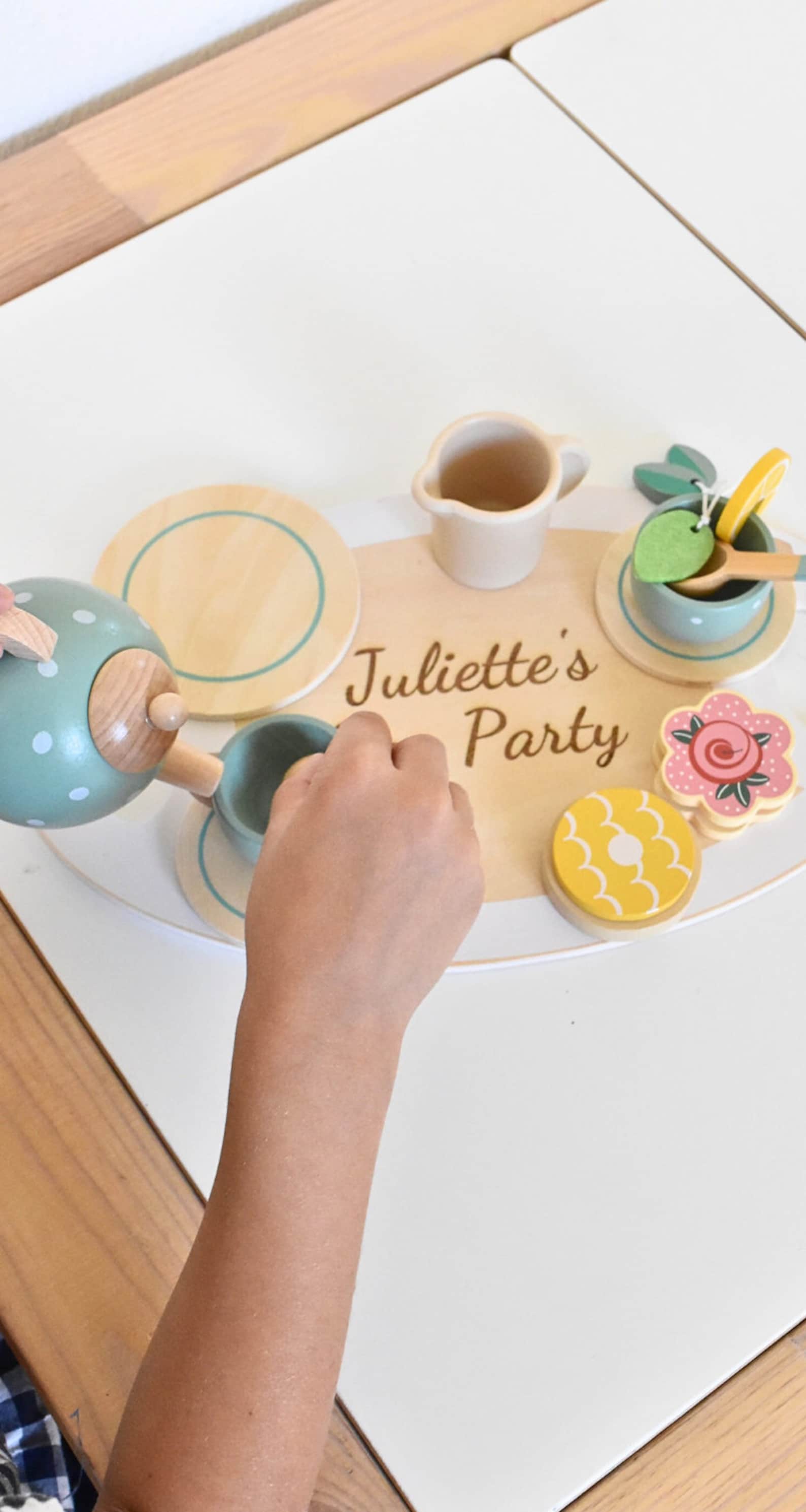 Personalized Wooden Toddler Afternoon Tea Play Set