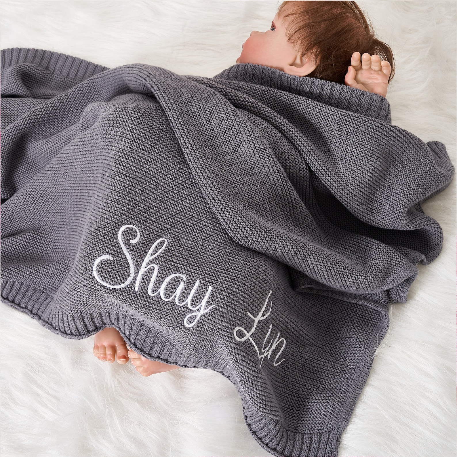 Personalized Baby Blanket - Embroidered Name