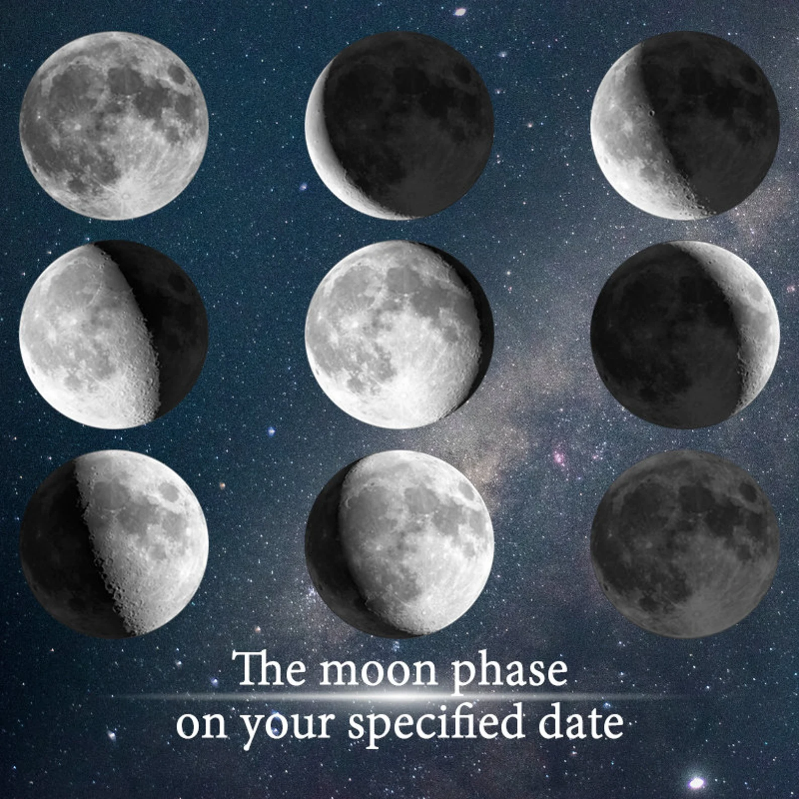 Personalized Moon Phase Crystal Lamp