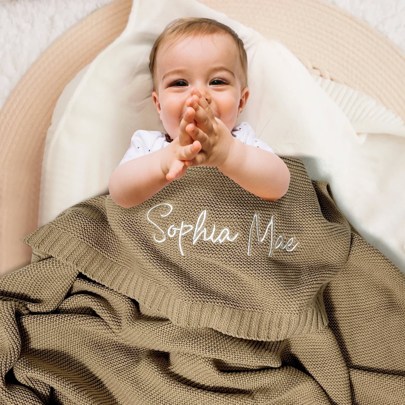 Personalized Baby Blanket - Embroidered Name