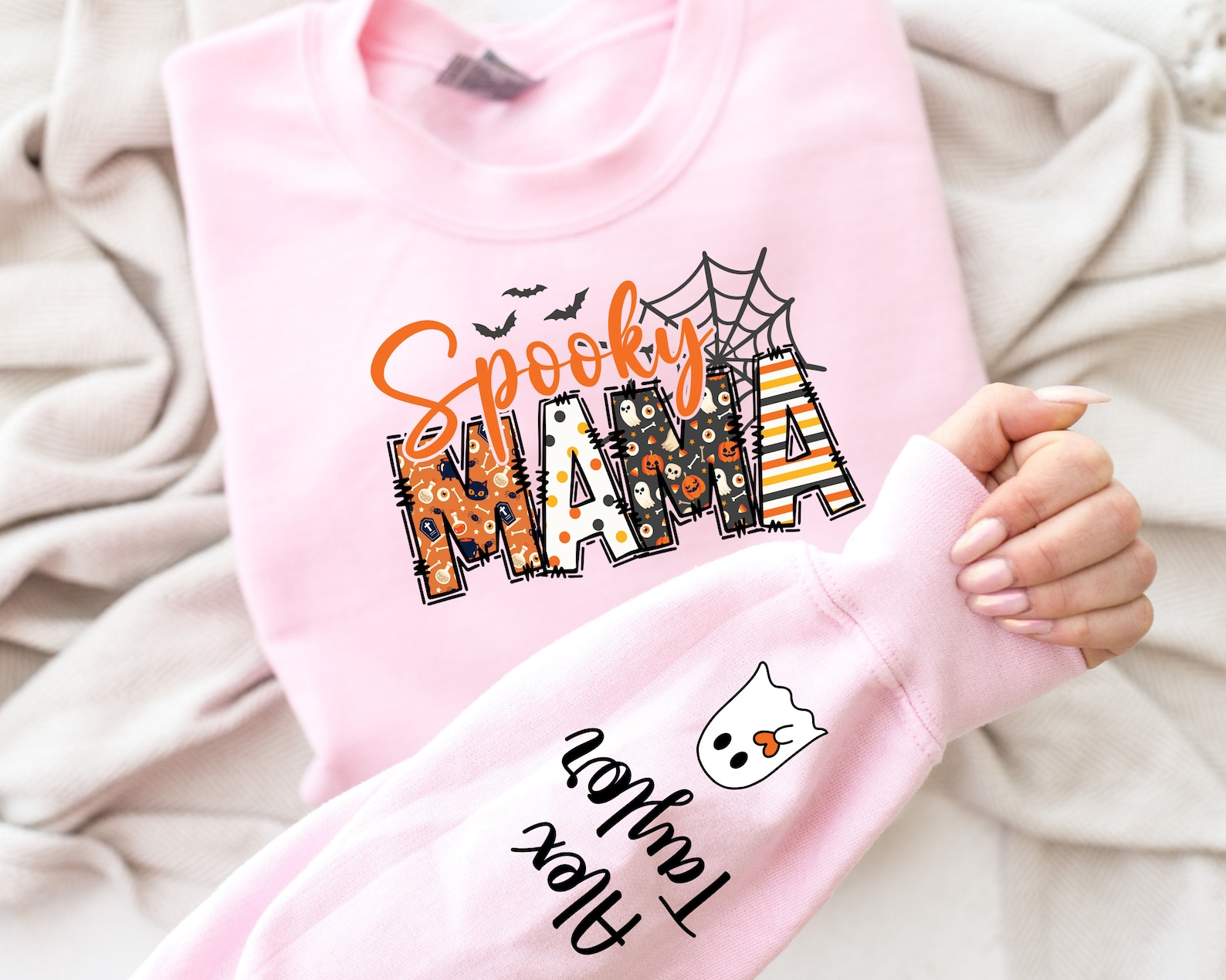 Custom Halloween Spooky Mama Sweatshirt