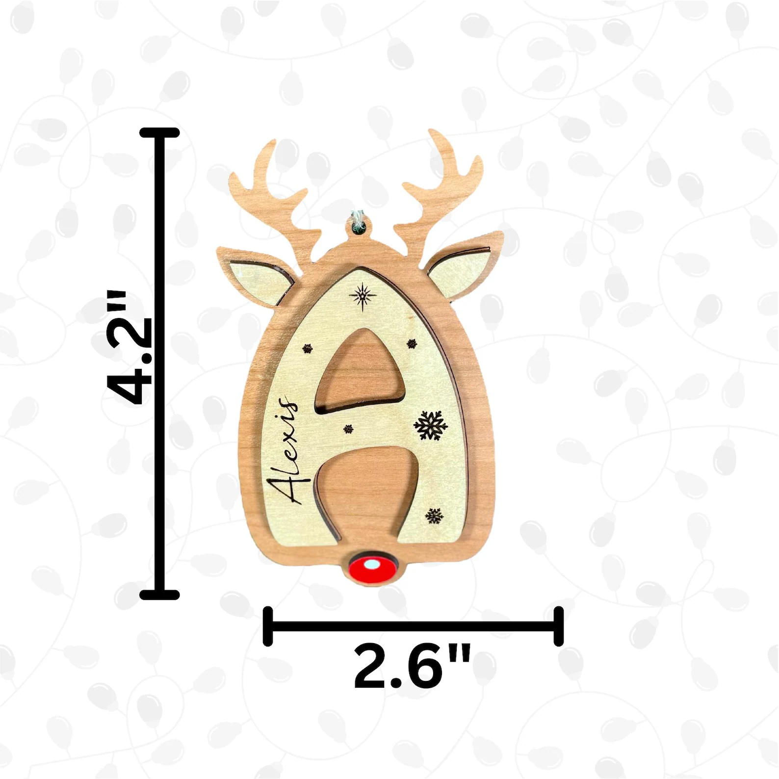 Personalized Reindeer Letter ornaments 