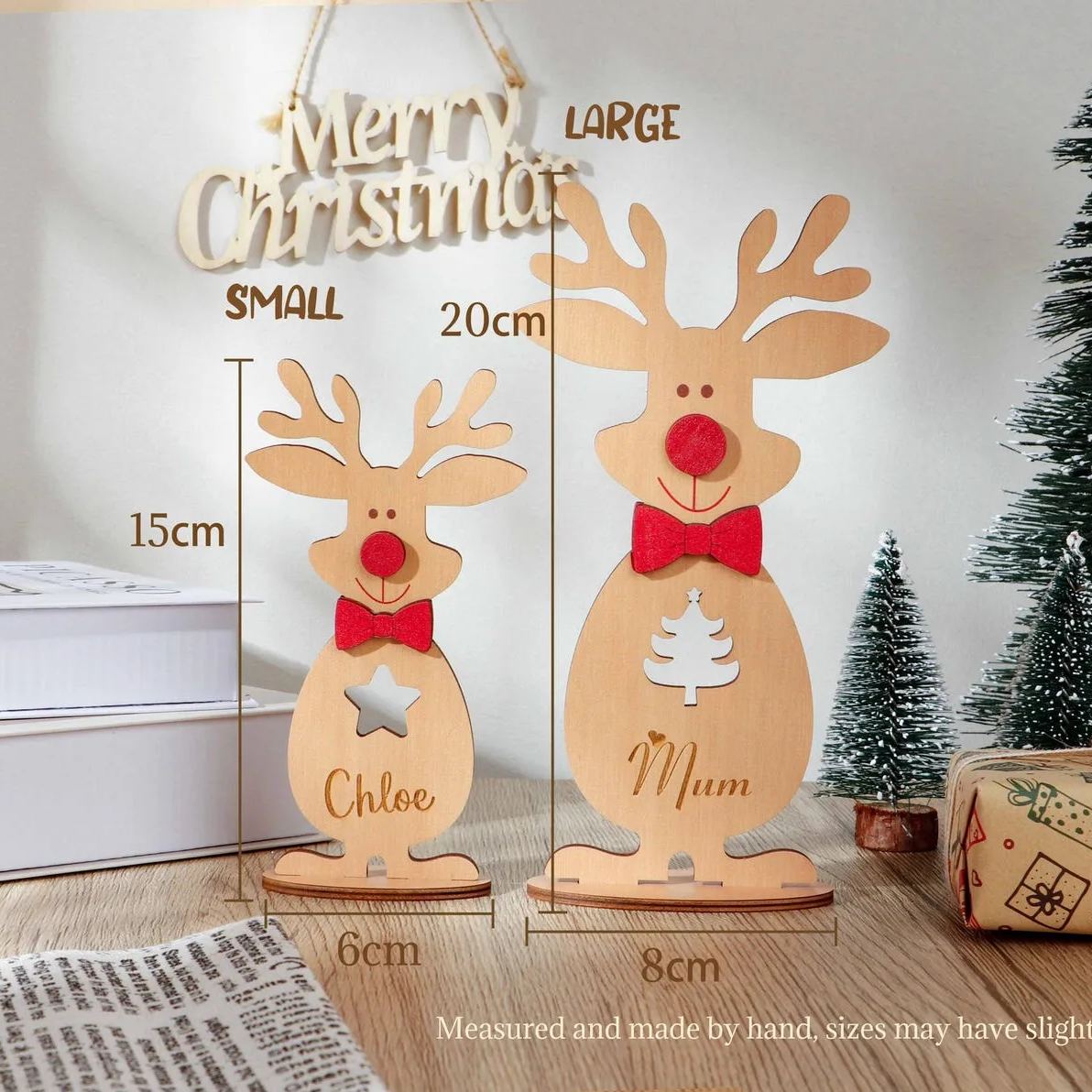 Personalized Standing Reindeer Decoration