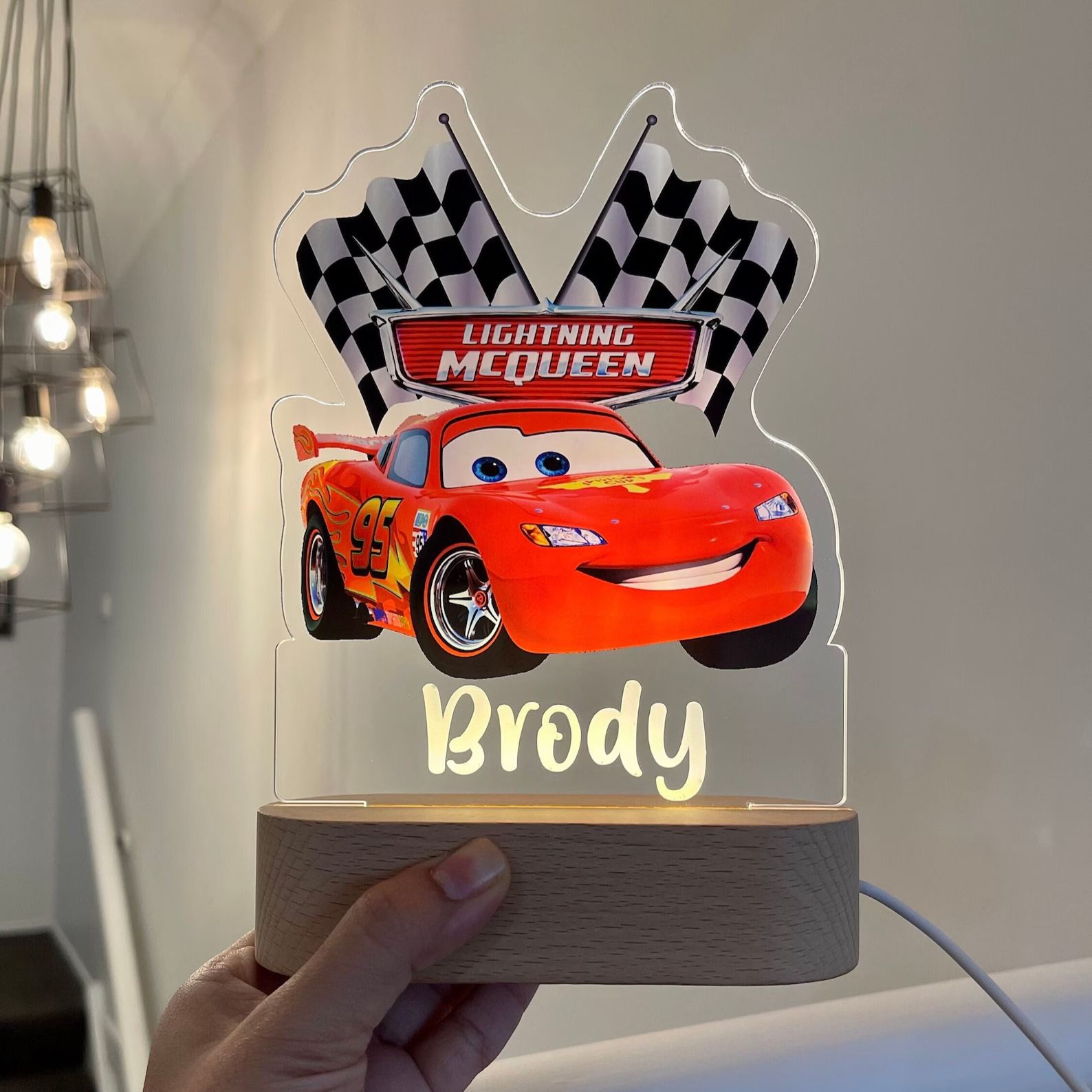 Personalized LIGHTENING MCQUEEN Car Light