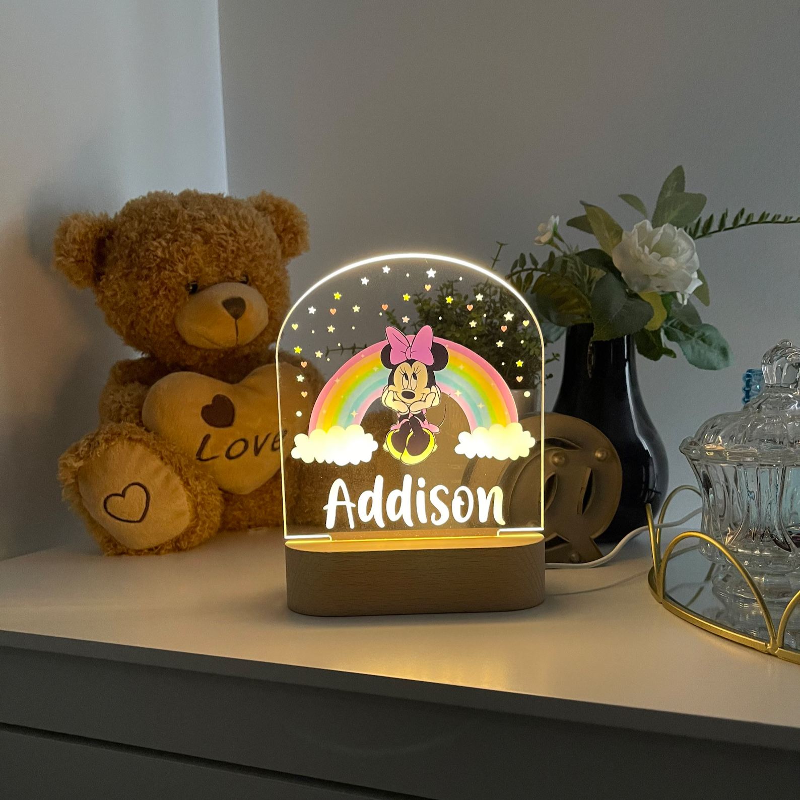 Personalized MINNIE MOUSE Night Light