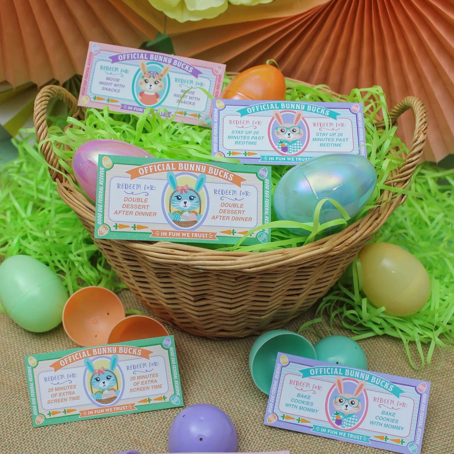 Easter Eggs With Bunny Bucks 