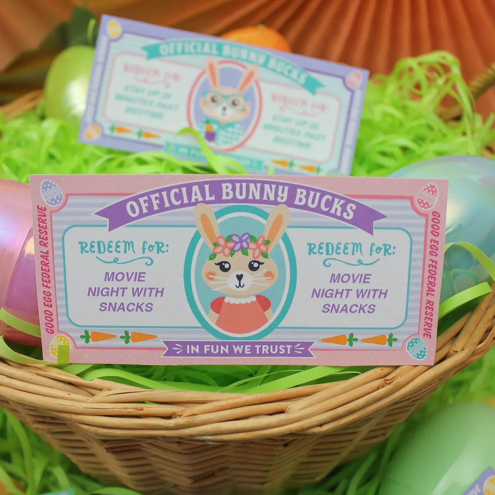 Easter Eggs With Bunny Bucks 
