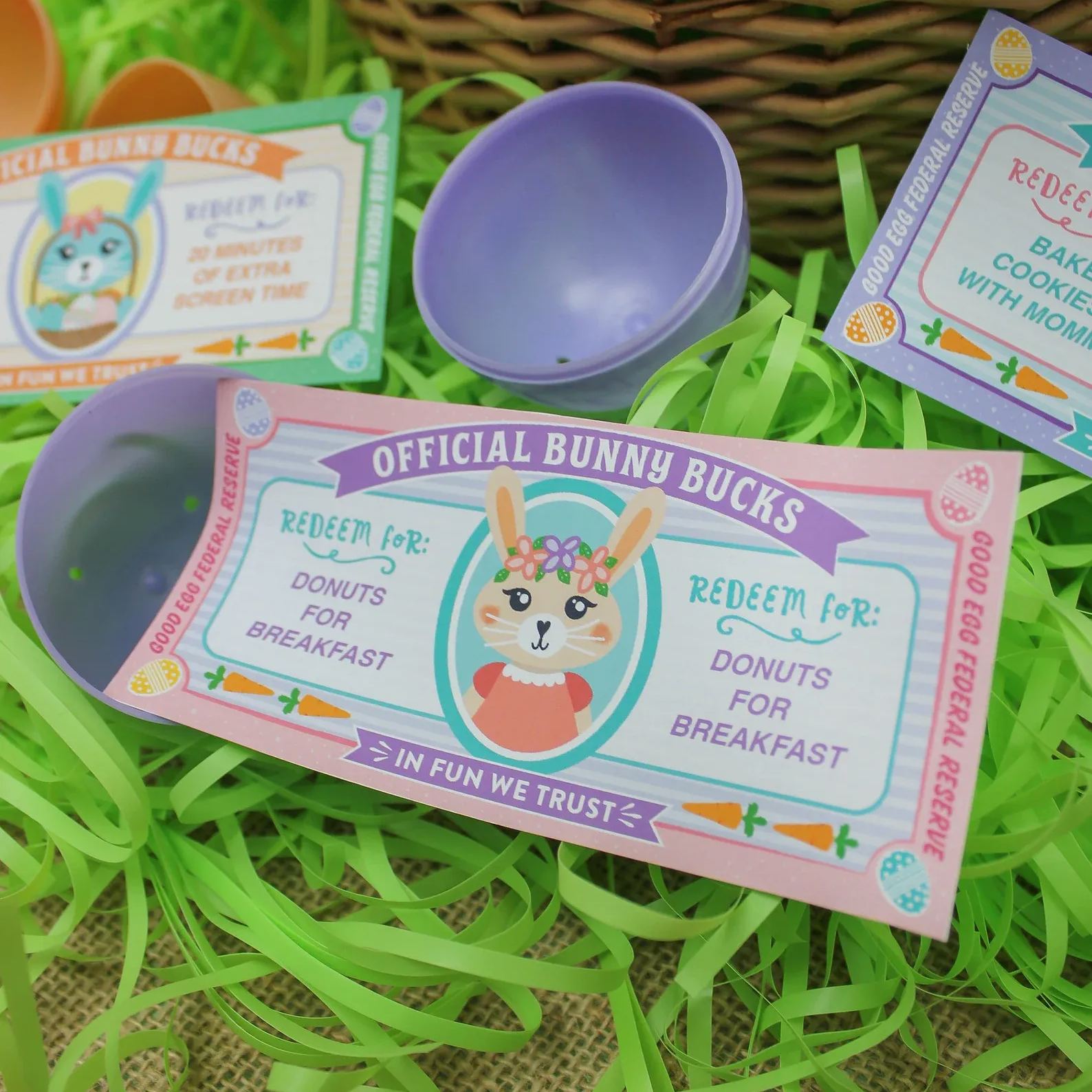 Easter Eggs With Bunny Bucks 