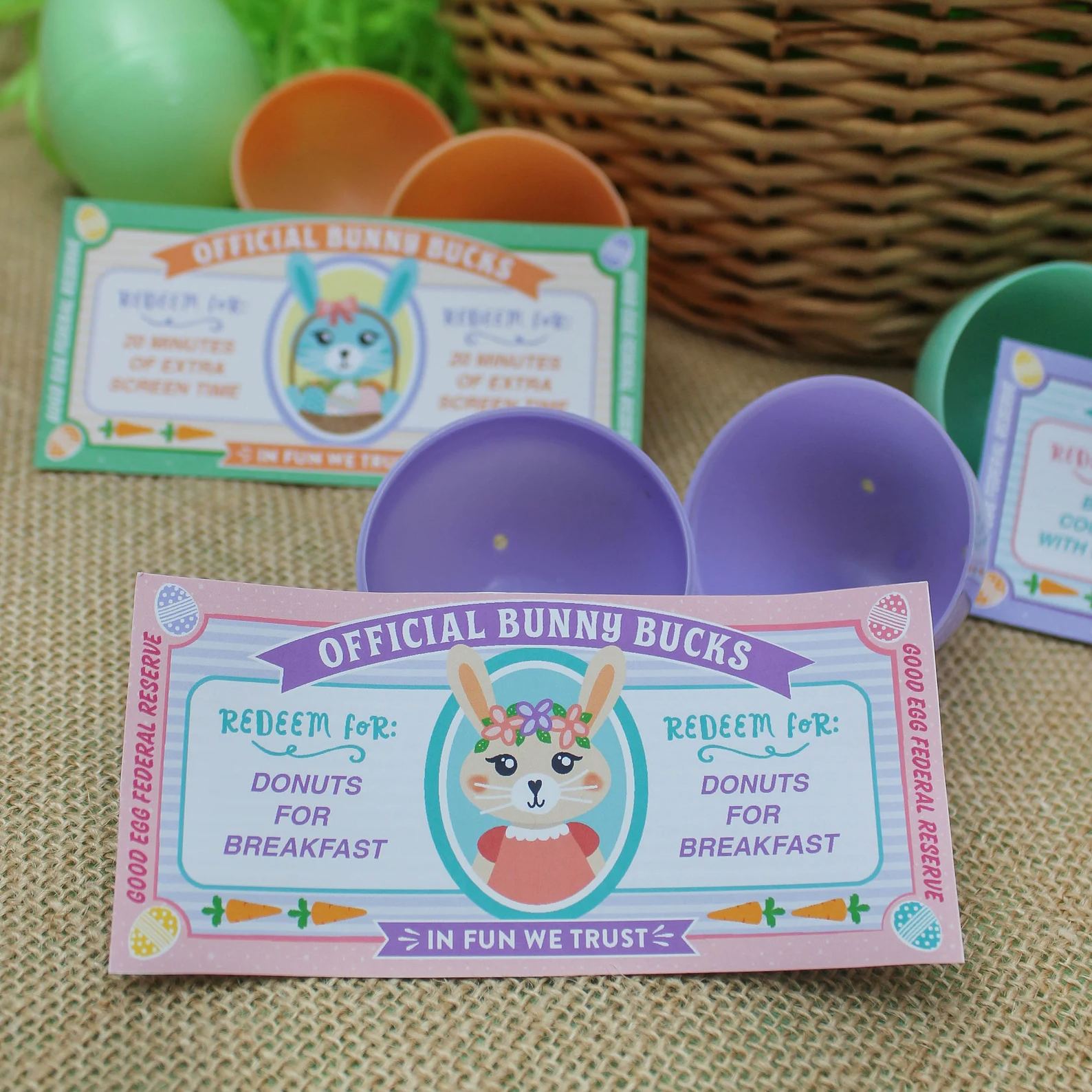 Easter Eggs With Bunny Bucks 