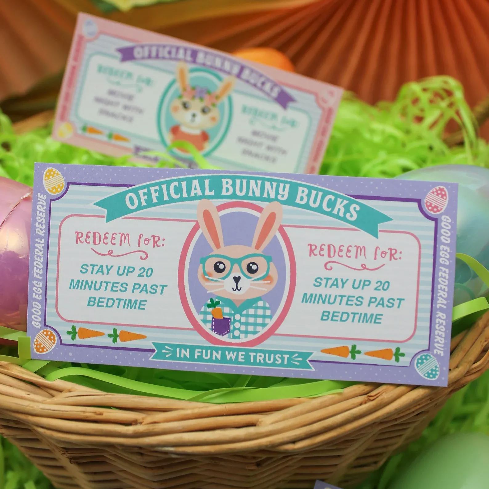 Easter Eggs With Bunny Bucks 