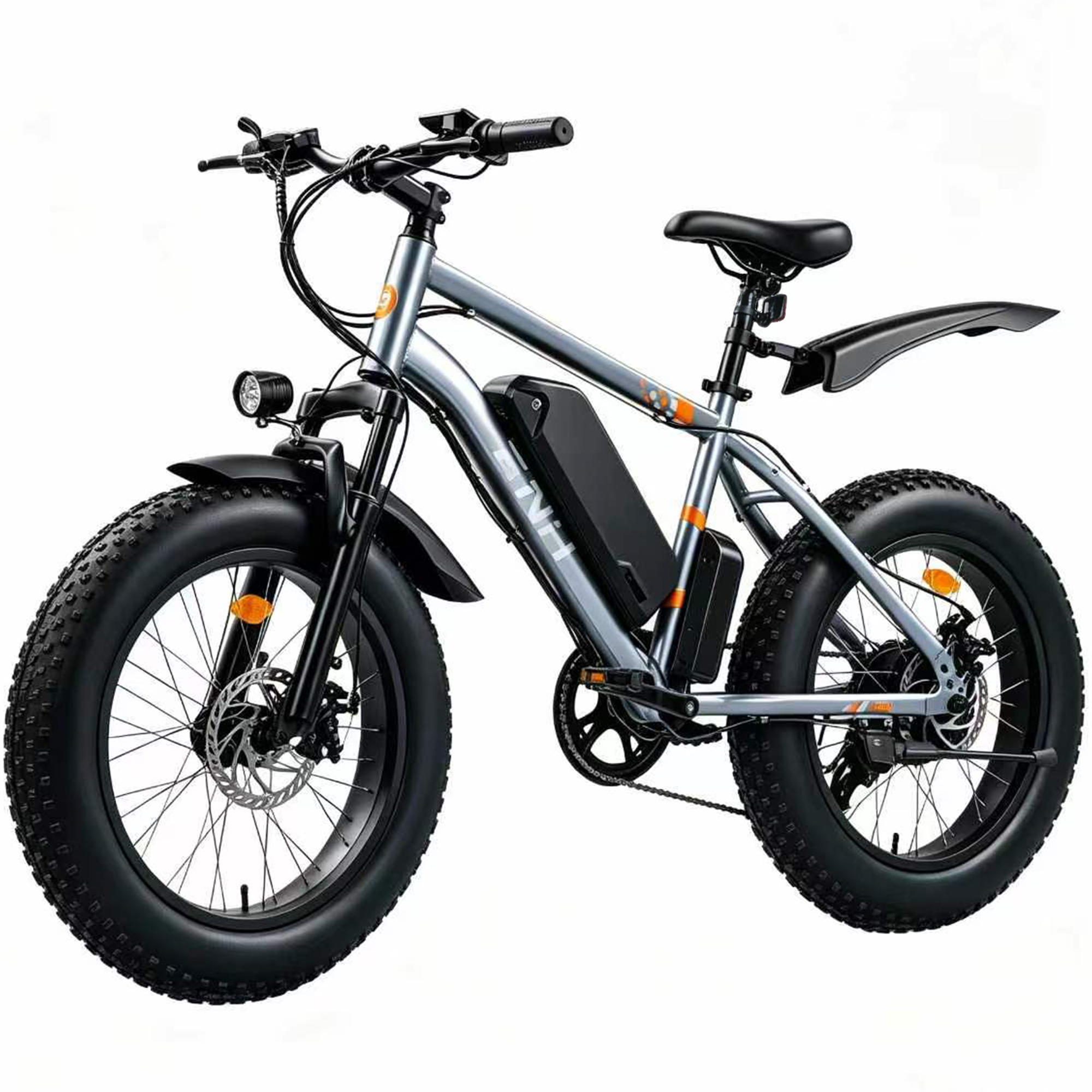 ZNH Peak 1000W Fat Tire Electric Bike for Teens & Adults, 20×4" All-Terrain Off-Road E-Bike, 48V 13Ah UL2849 Removable Battery, Max 20MPH Long Range 40+ Miles Mountain Ebike, Gray
