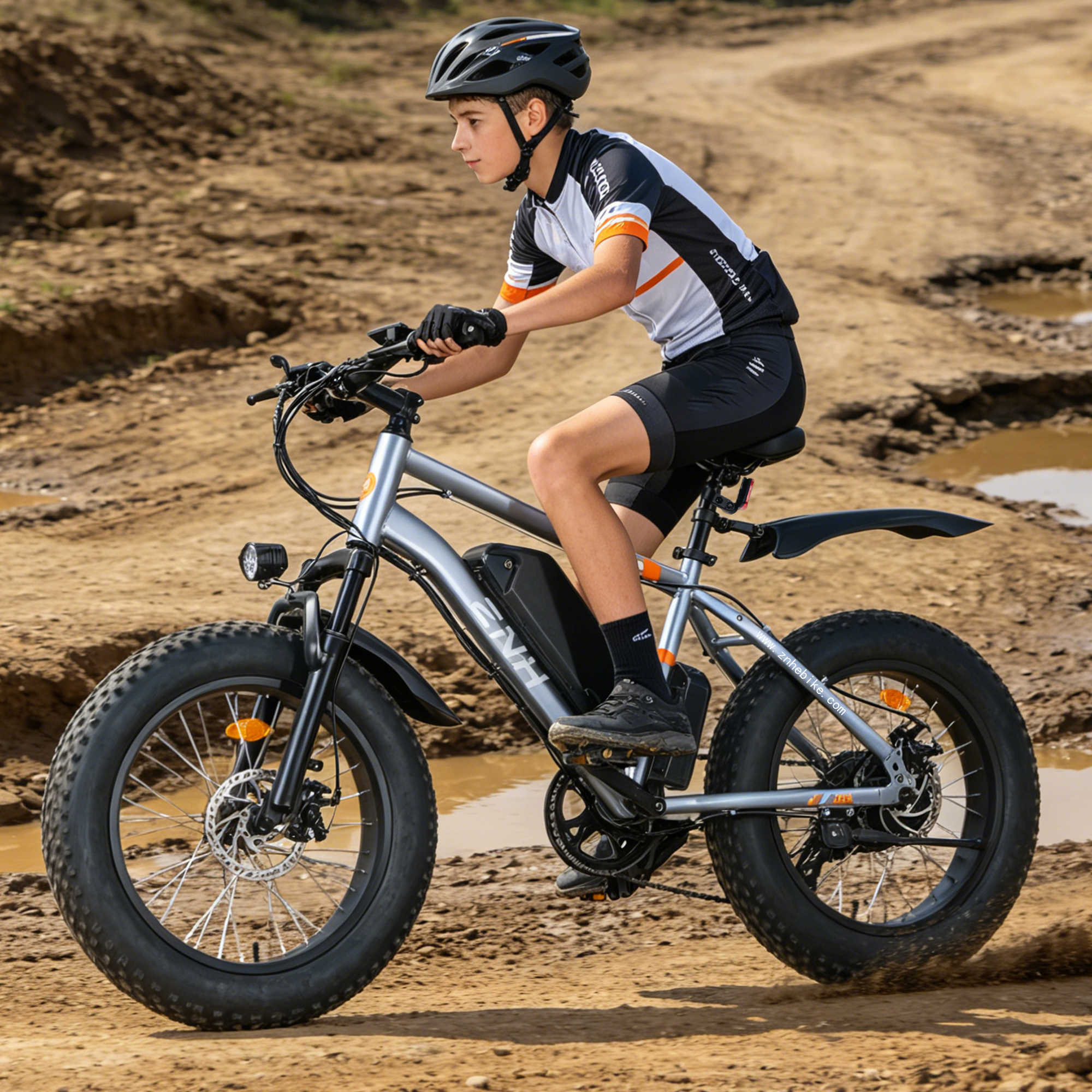 ZNH Peak 1000W Fat Tire Electric Bike for Teens & Adults, 20×4" All-Terrain Off-Road E-Bike, 48V 13Ah UL2849 Removable Battery, Max 20MPH Long Range 40+ Miles Mountain Ebike, Gray