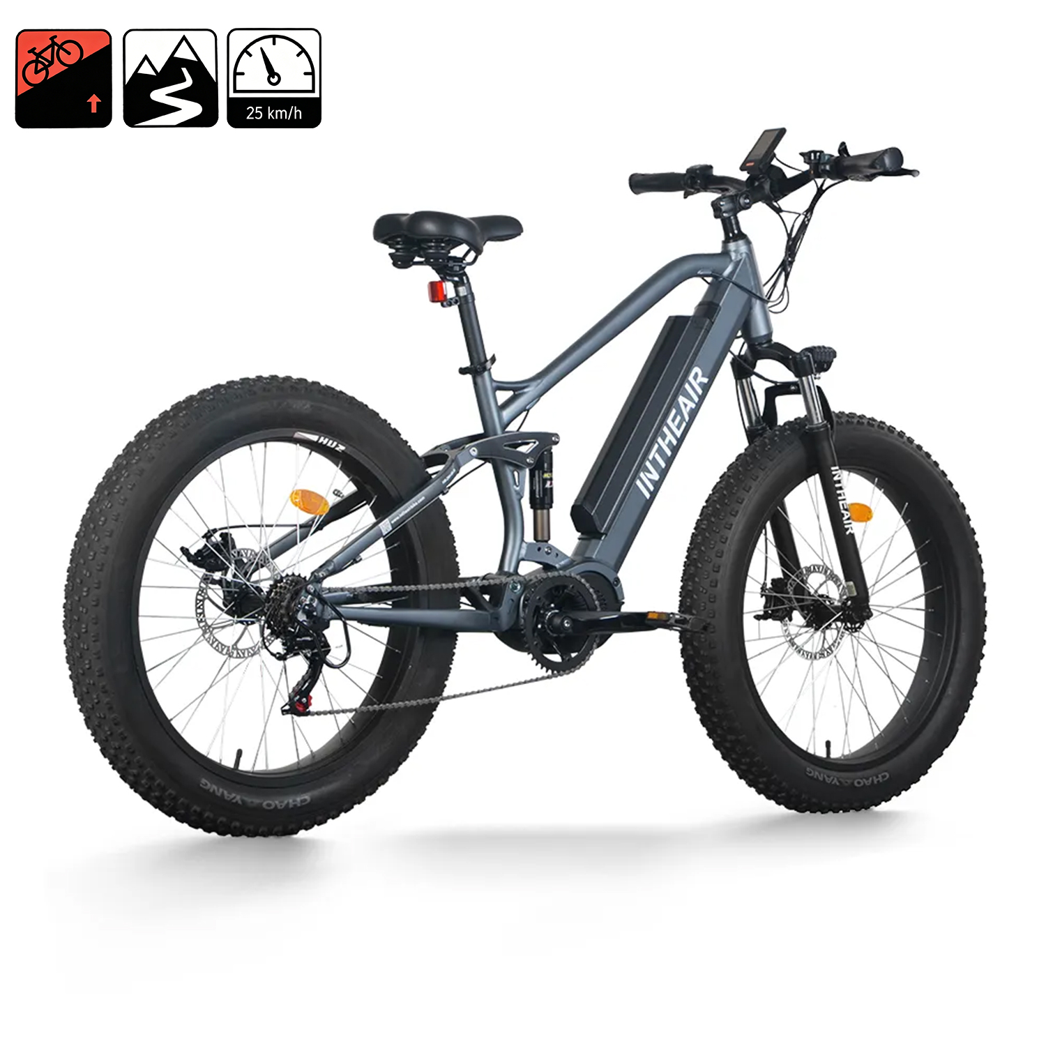 ZNH 09 Black Fat Tire Electric Mountain Bike for Beach 